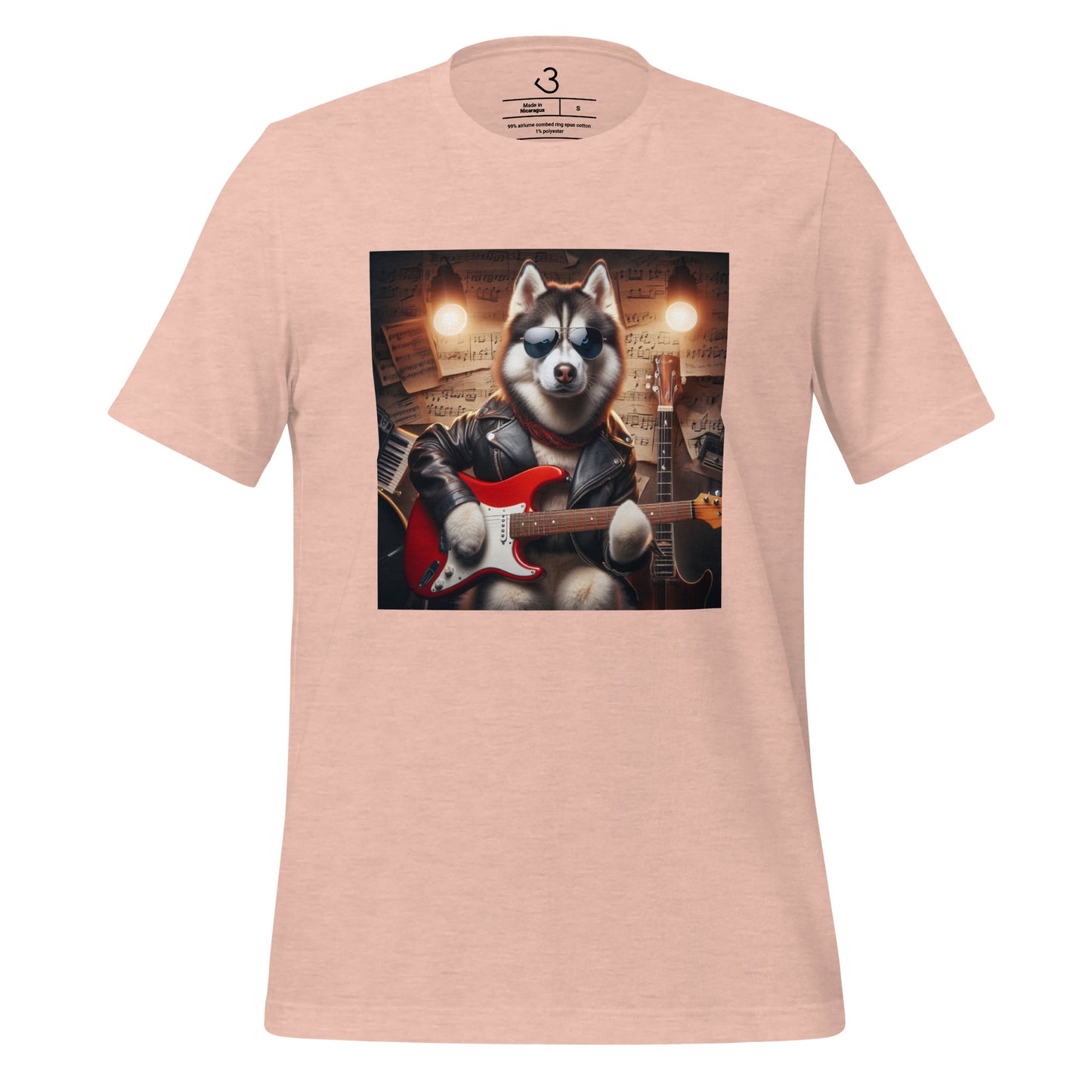 Camiseta husky guitarrista