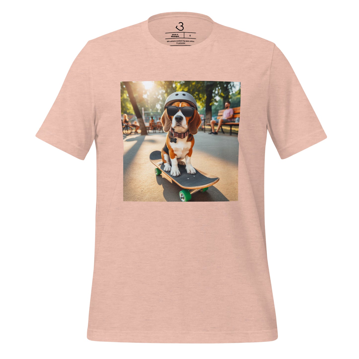 Camiseta beagle skateboard