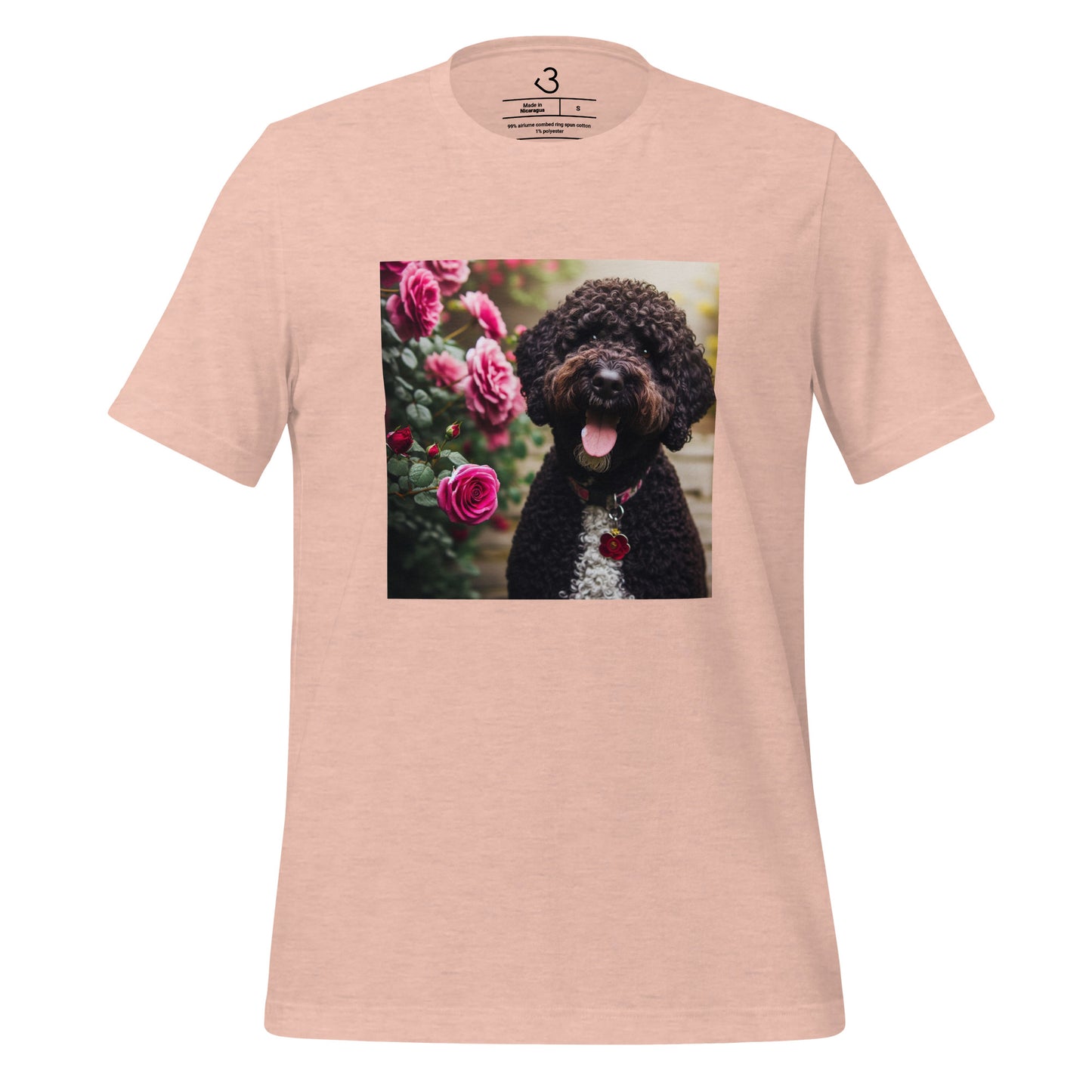 Camiseta water dog rosas