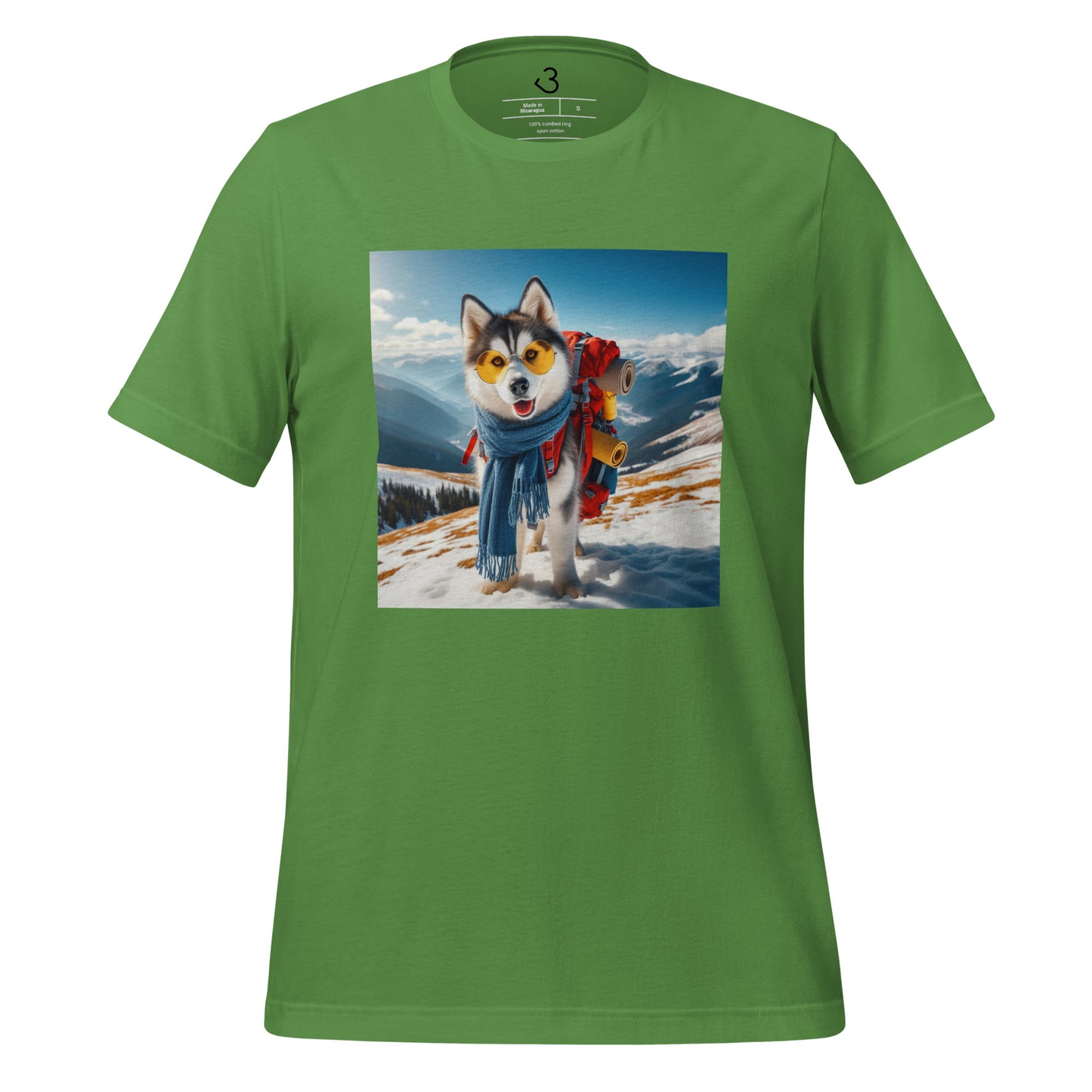 Camiseta husky mochilero