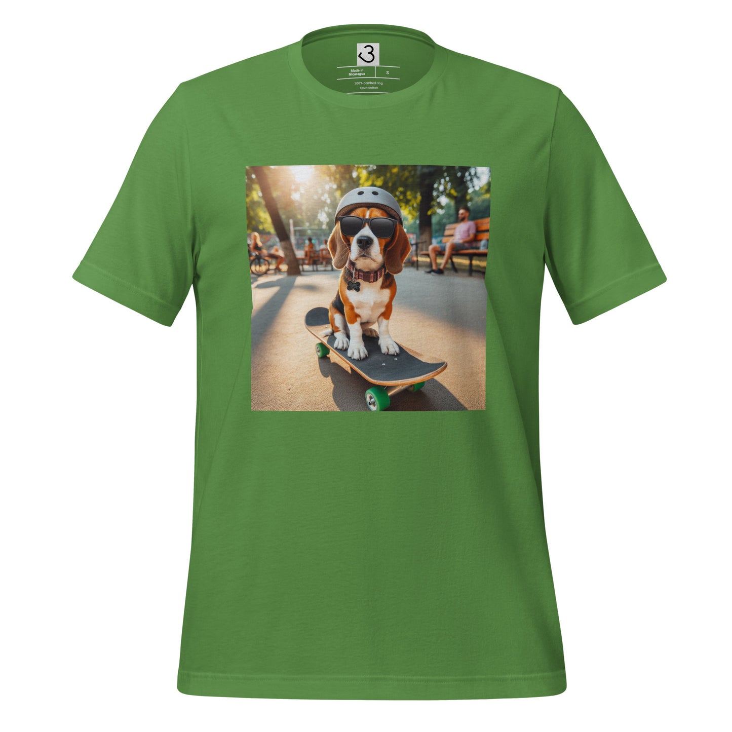 Camiseta beagle skateboard