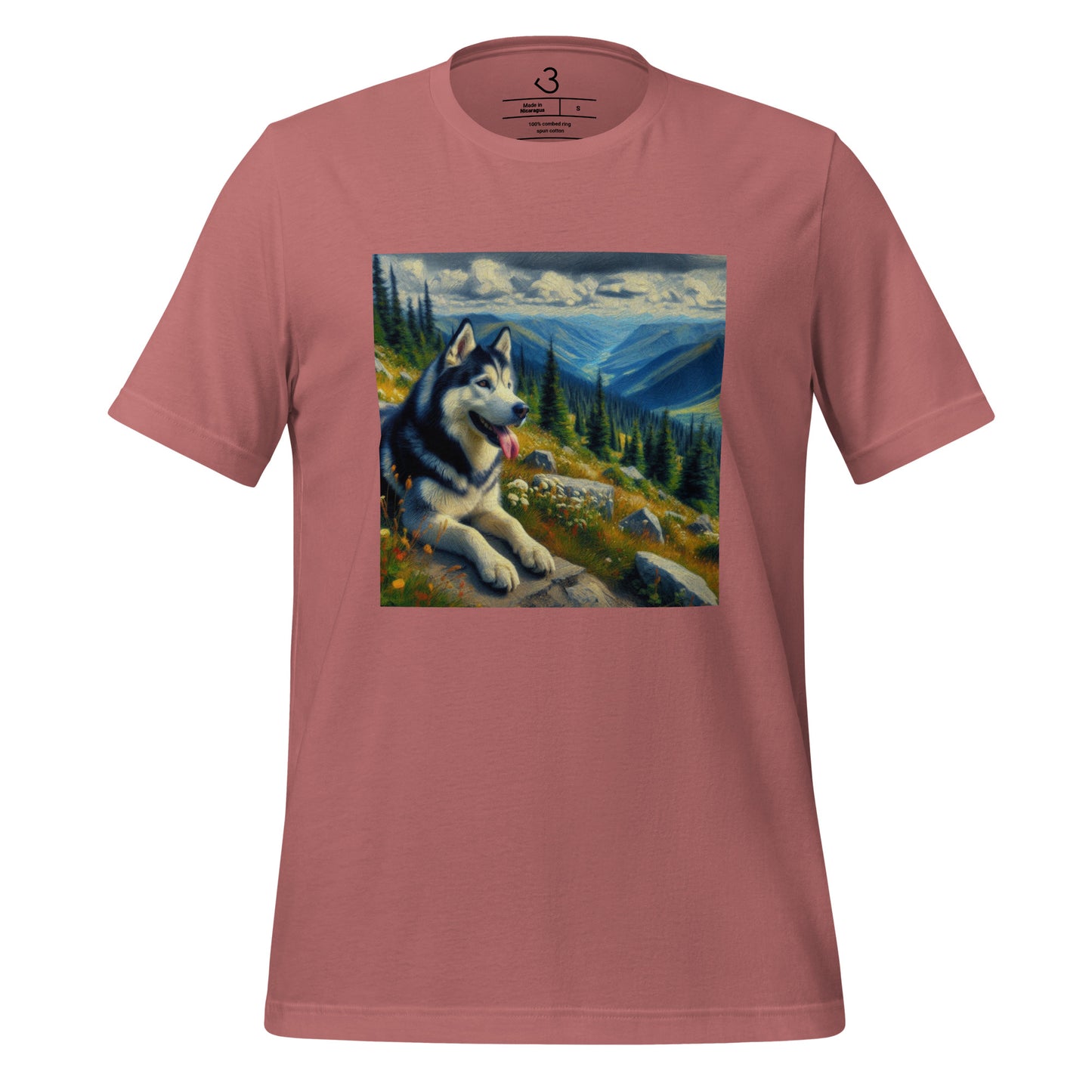 Camiseta husky mountains