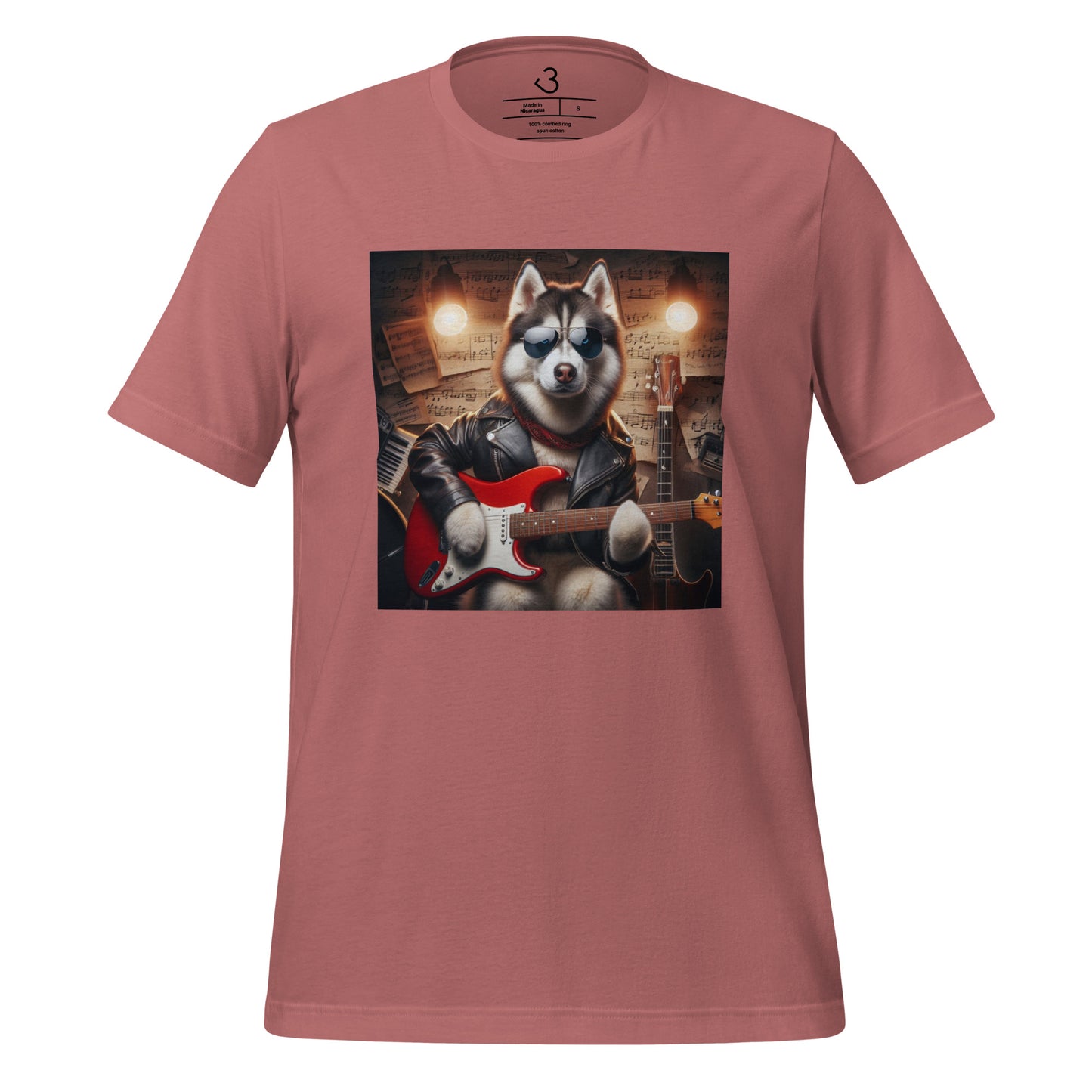 Camiseta husky guitarrista