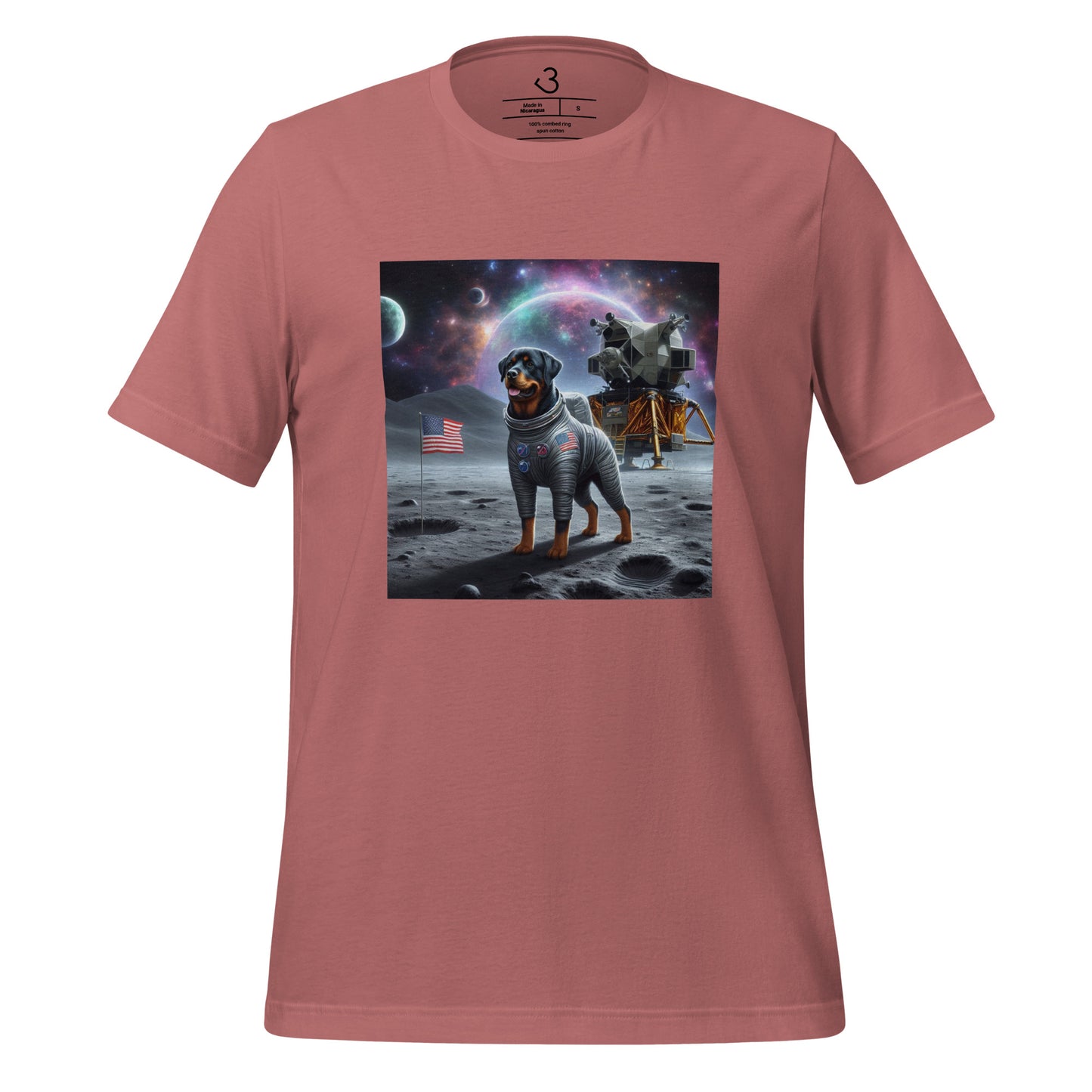 Camiseta rottweiler astronauta