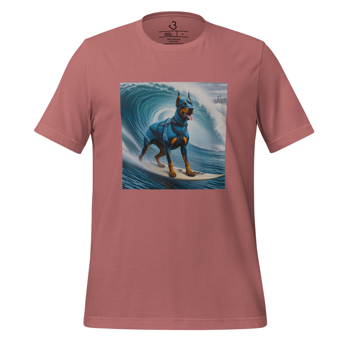 Camiseta Dóberman surfer