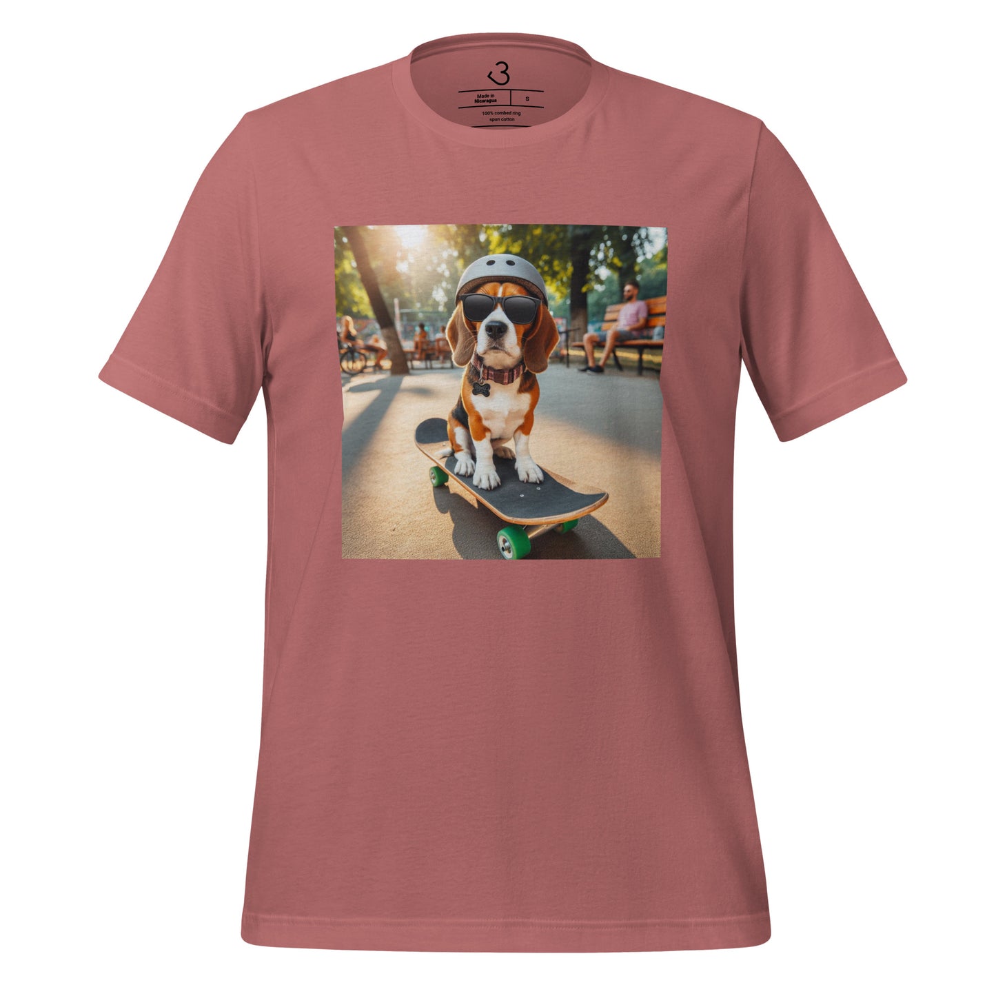 Camiseta beagle skateboard