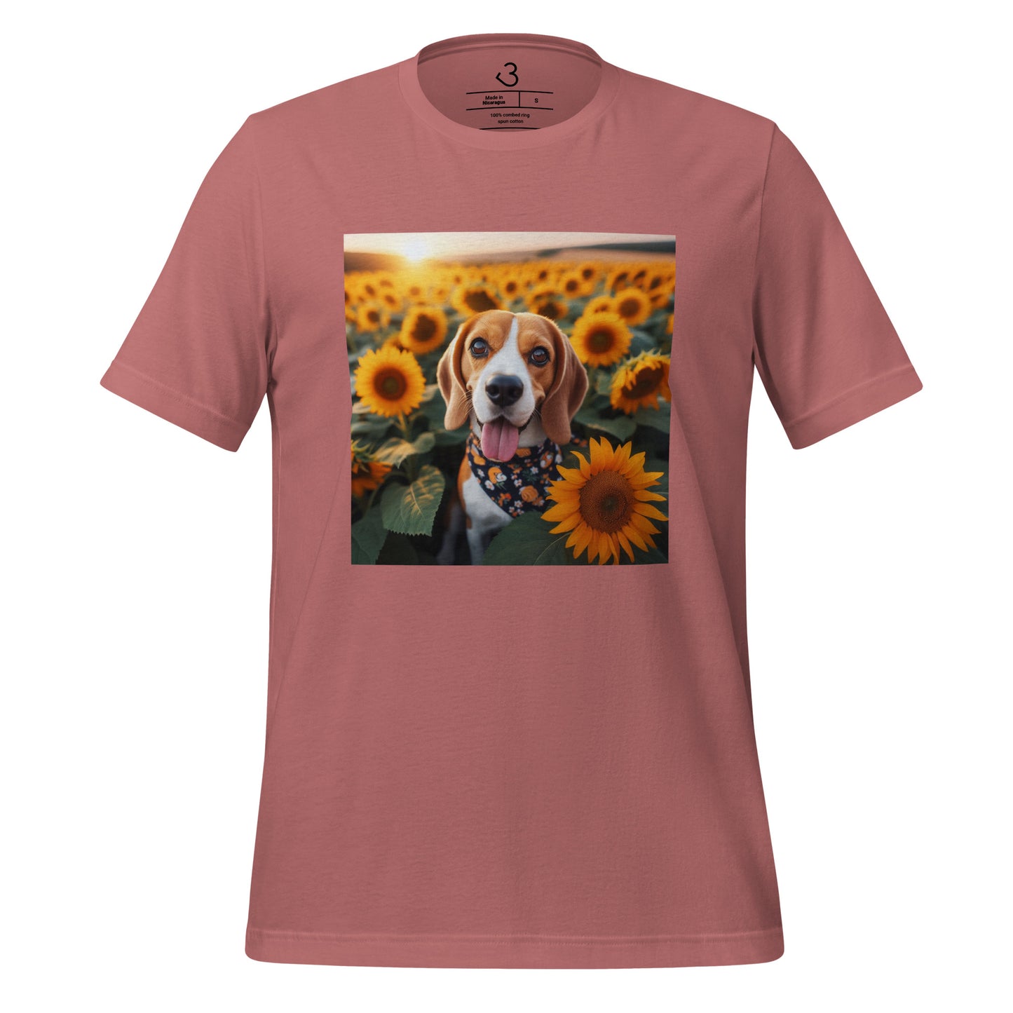 Camiseta beagle girasoles