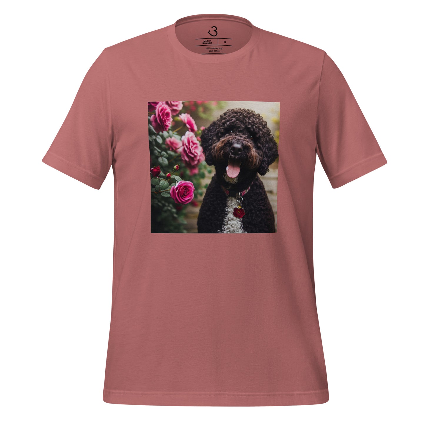 Camiseta water dog rosas