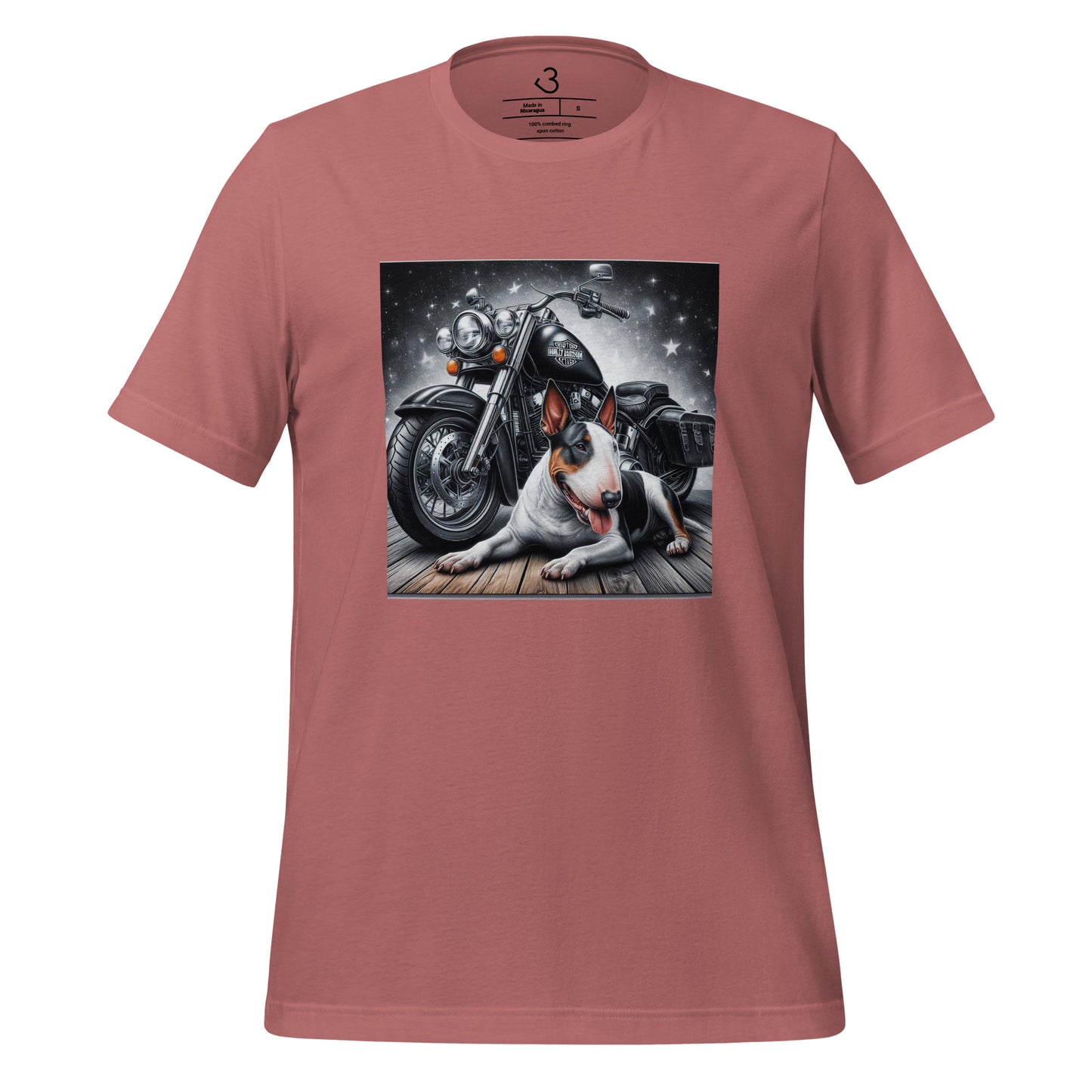 Camiseta bull terrier motorista