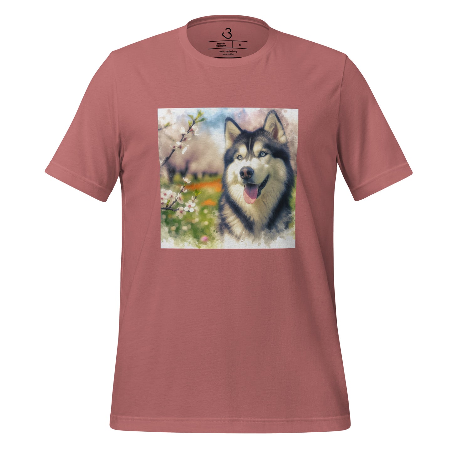 Camiseta husky primaveral