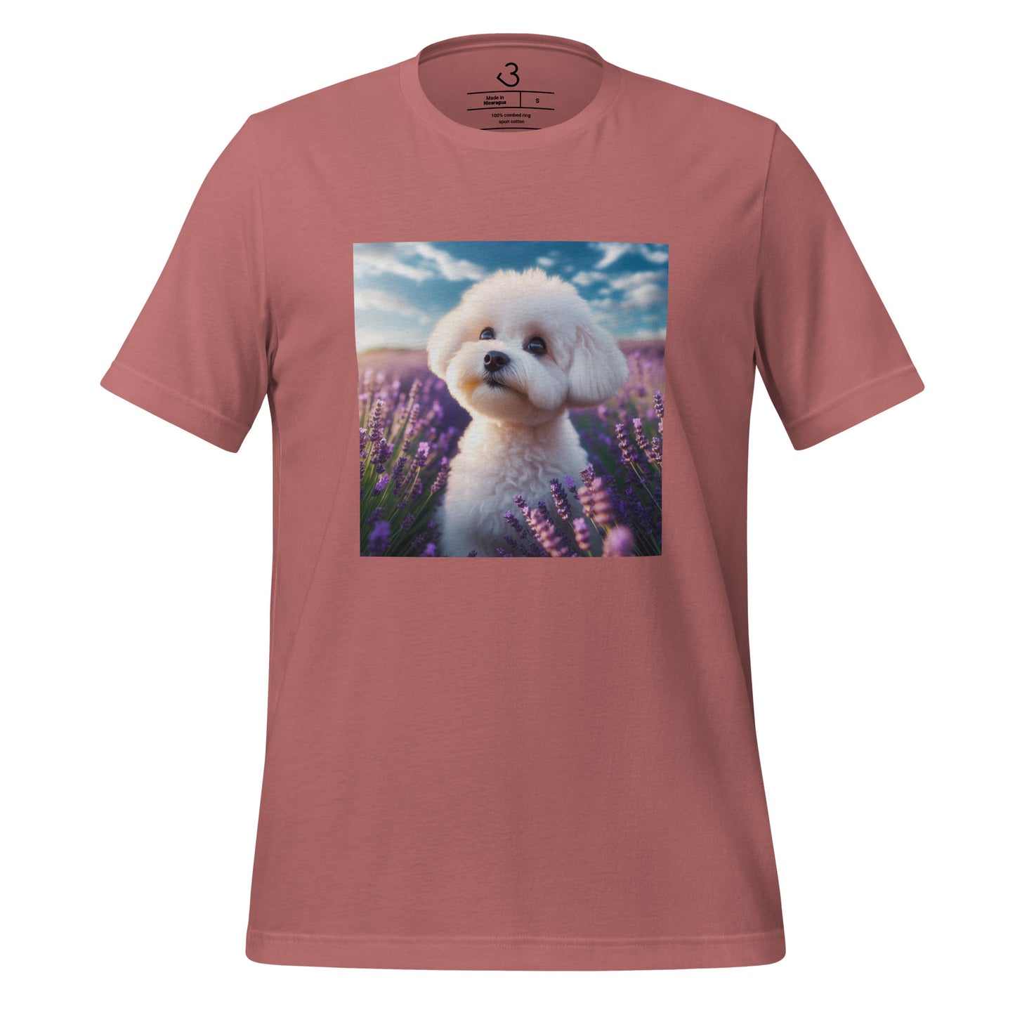 Camiseta bichón maltés lavanda