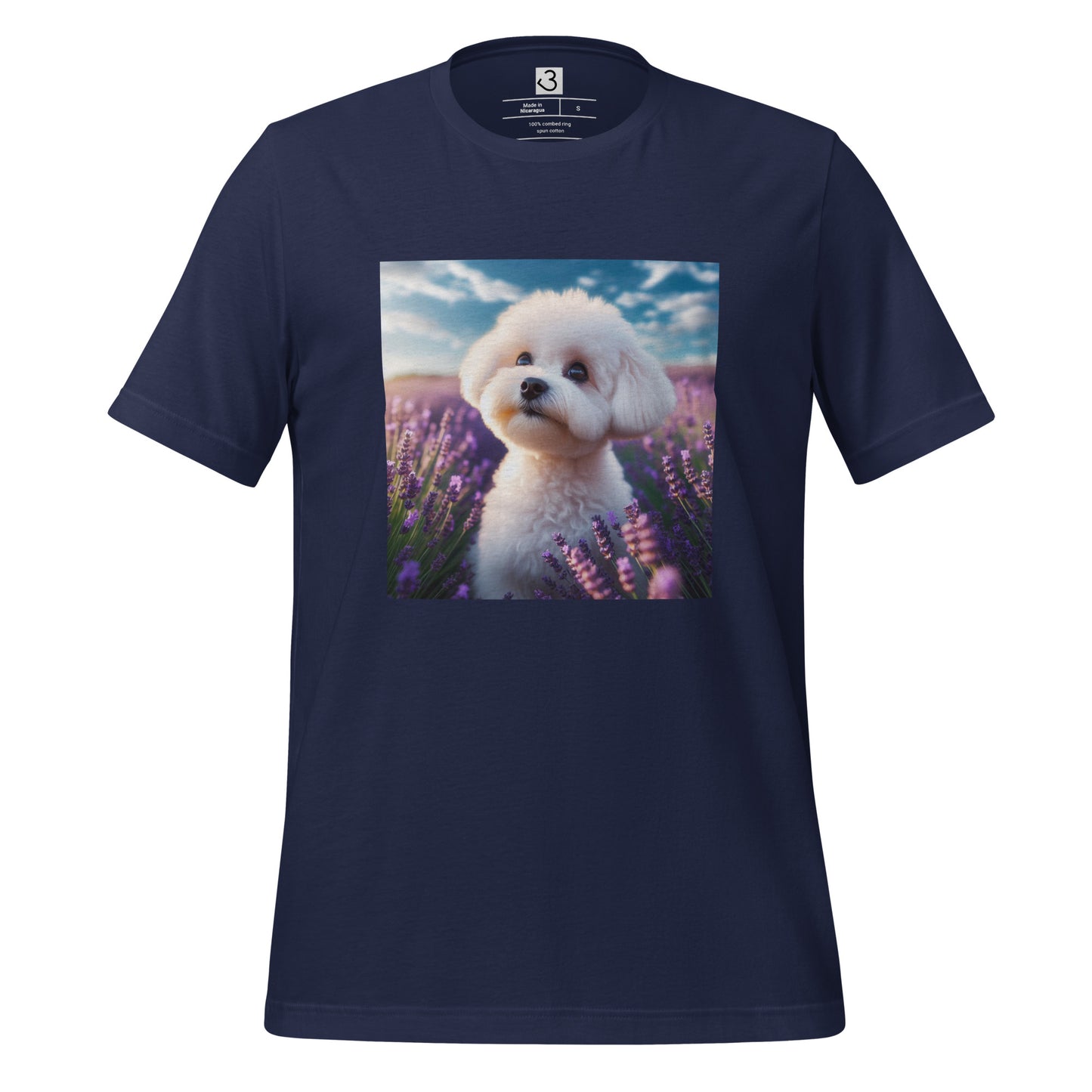 Camiseta bichón maltés lavanda