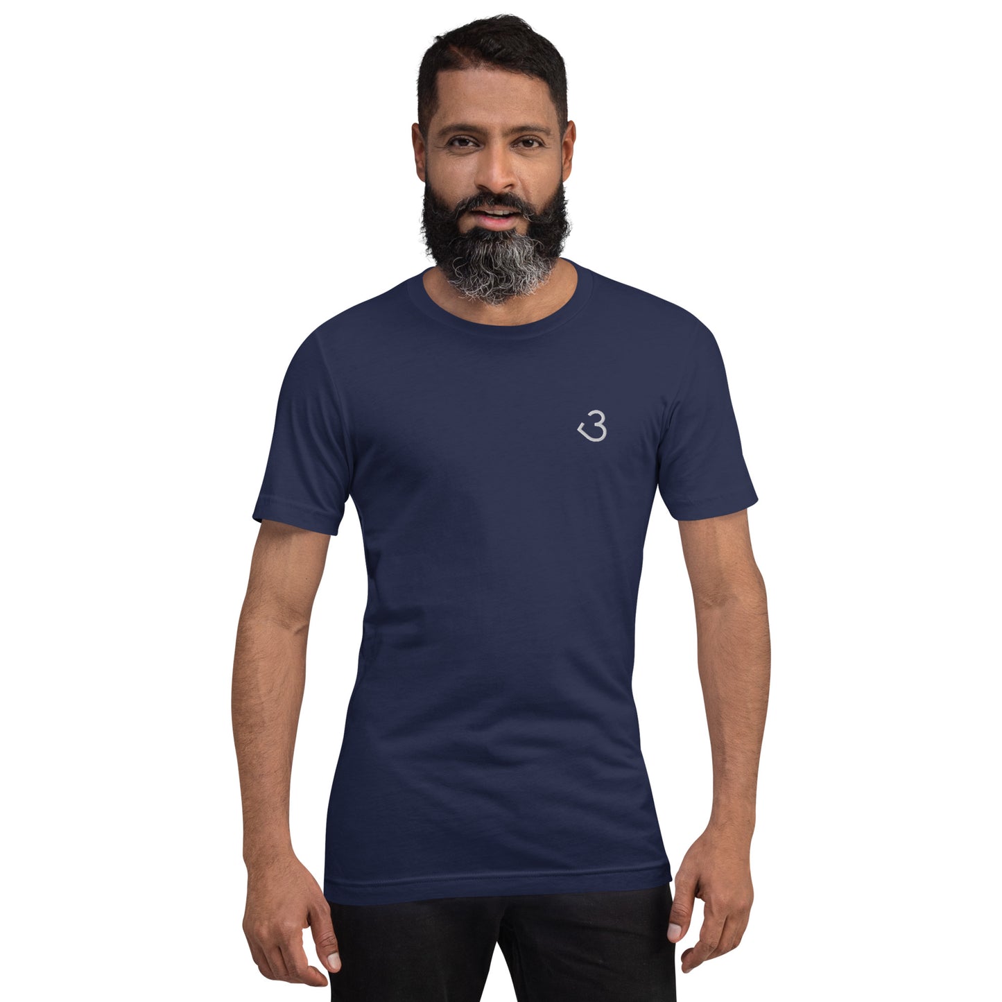 Camiseta clásica n3cri bordado en blanco