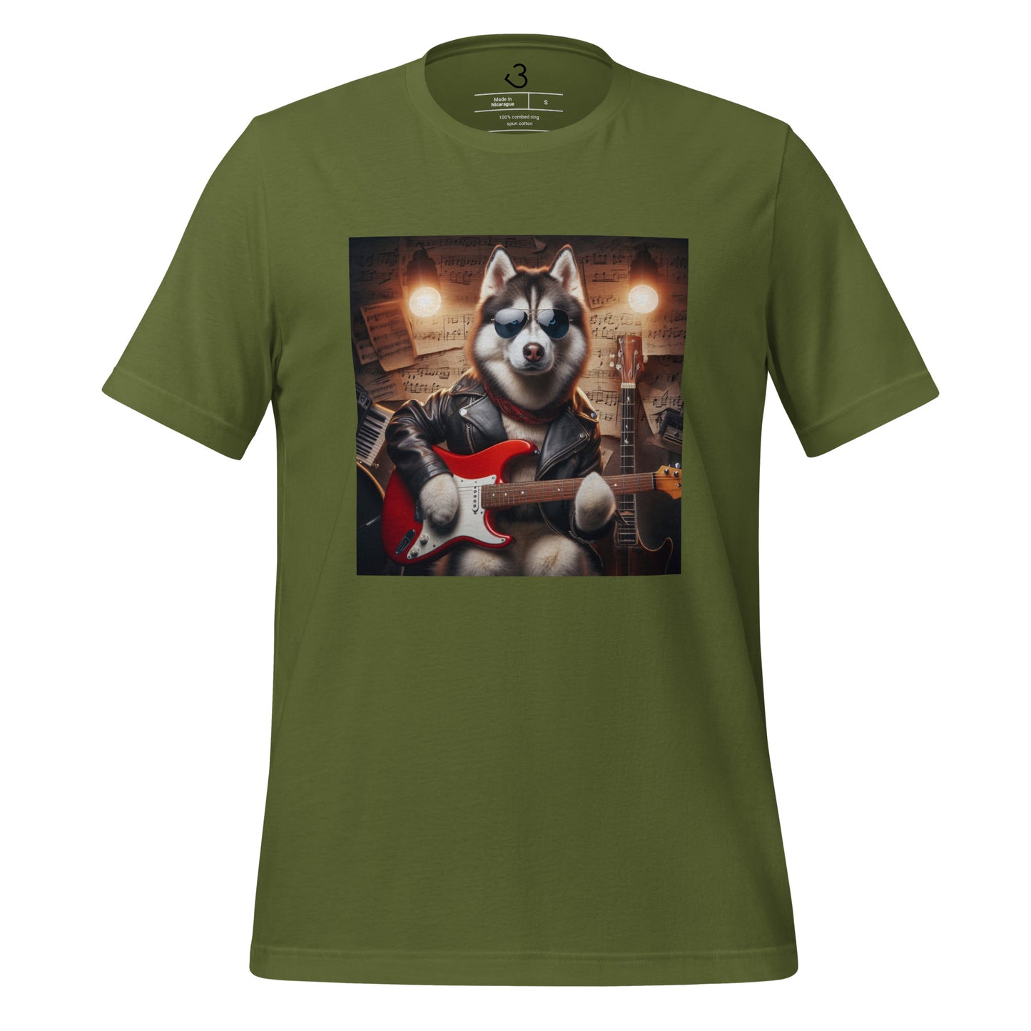 Camiseta husky guitarrista