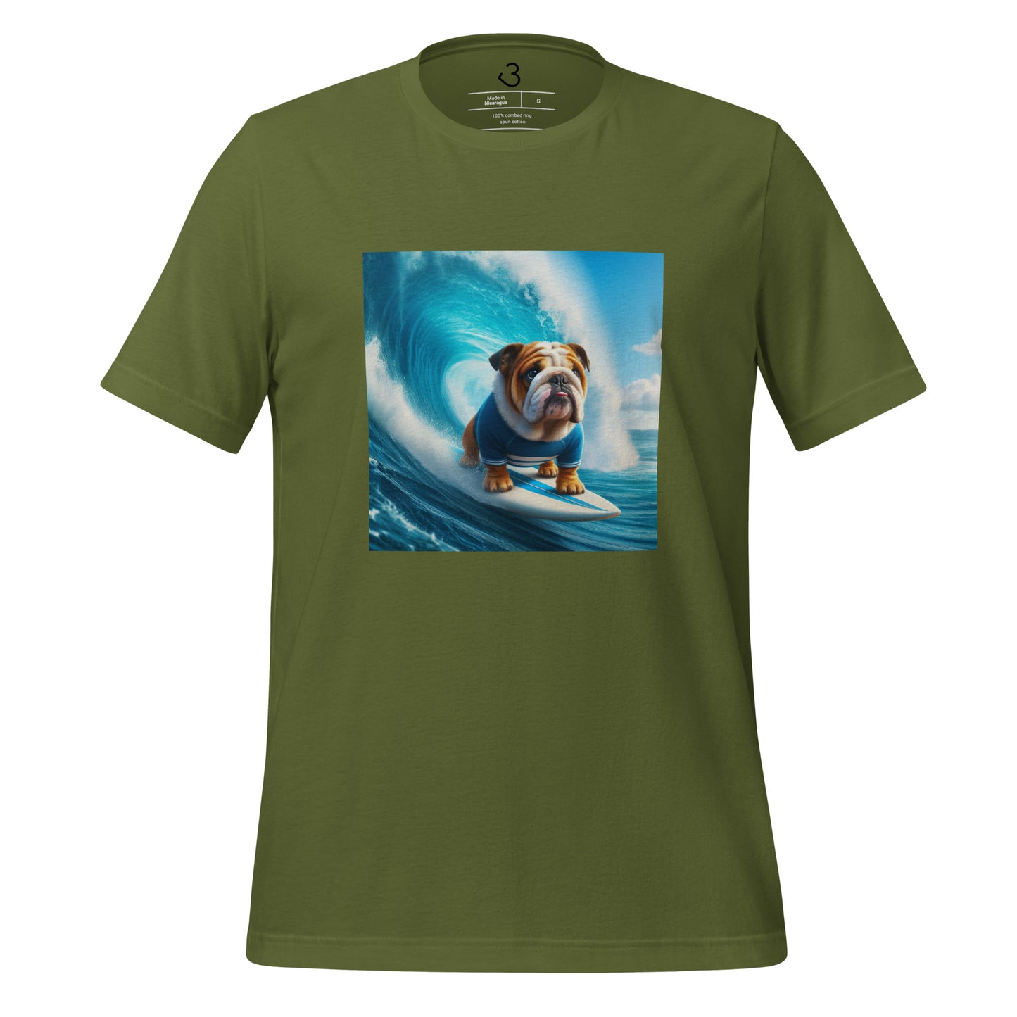 Camiseta bulldog surfer