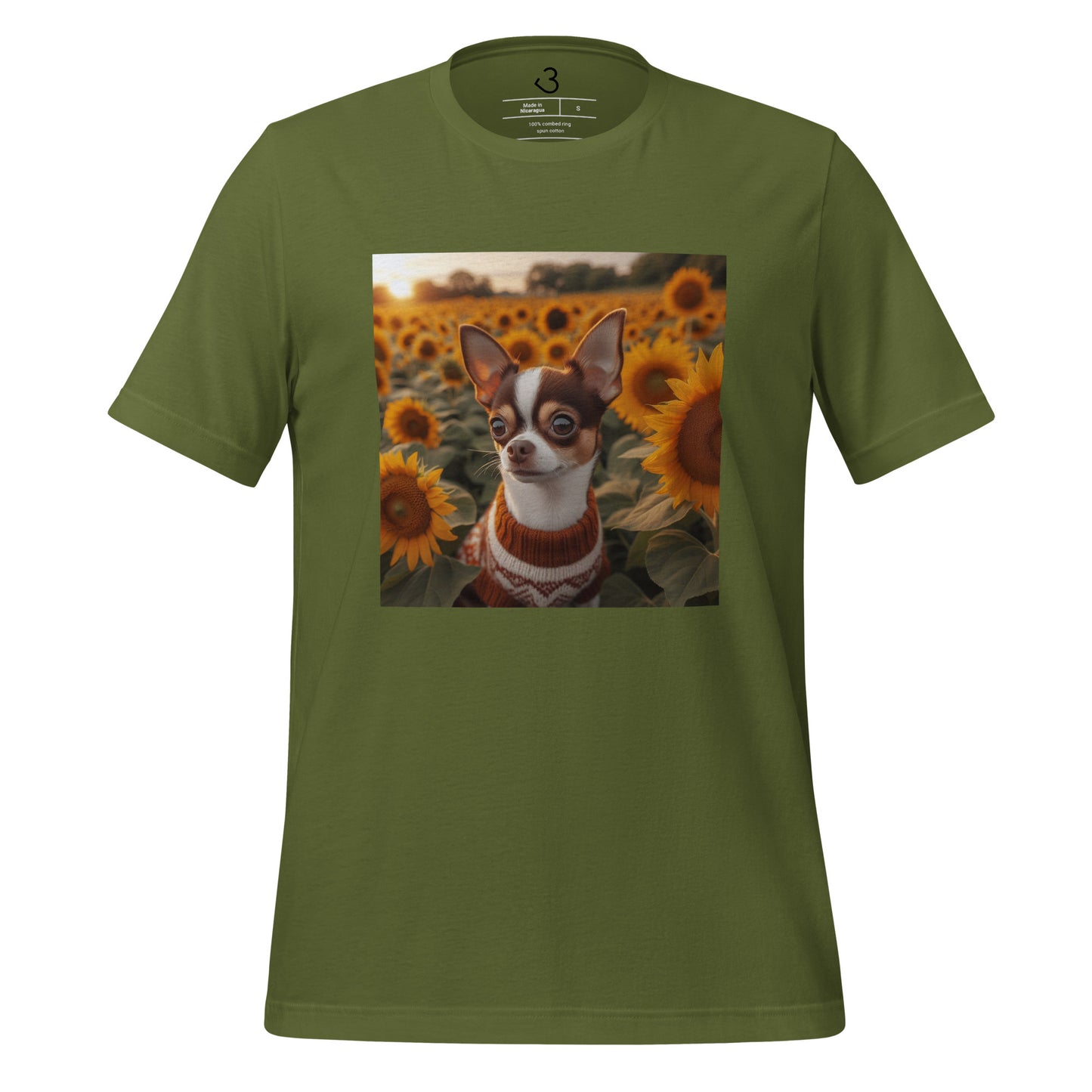 Camiseta chihuahua girasoles