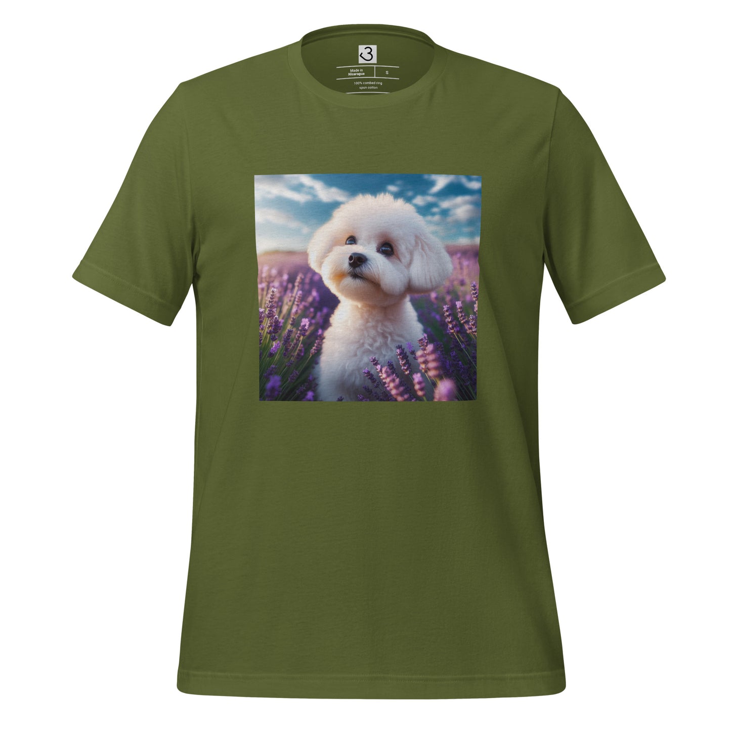 Camiseta bichón maltés lavanda