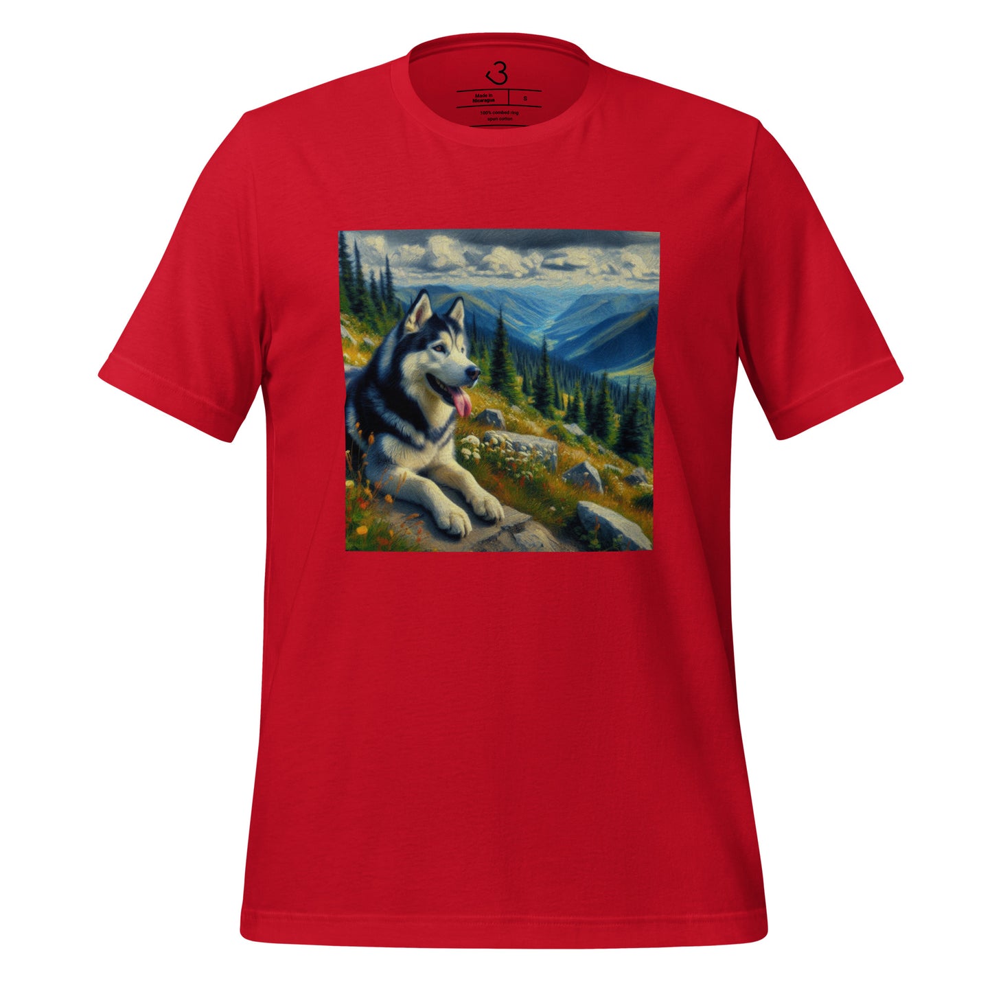 Camiseta husky mountains