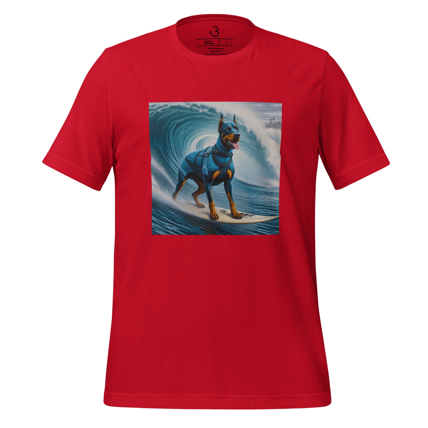 Camiseta Dóberman surfer