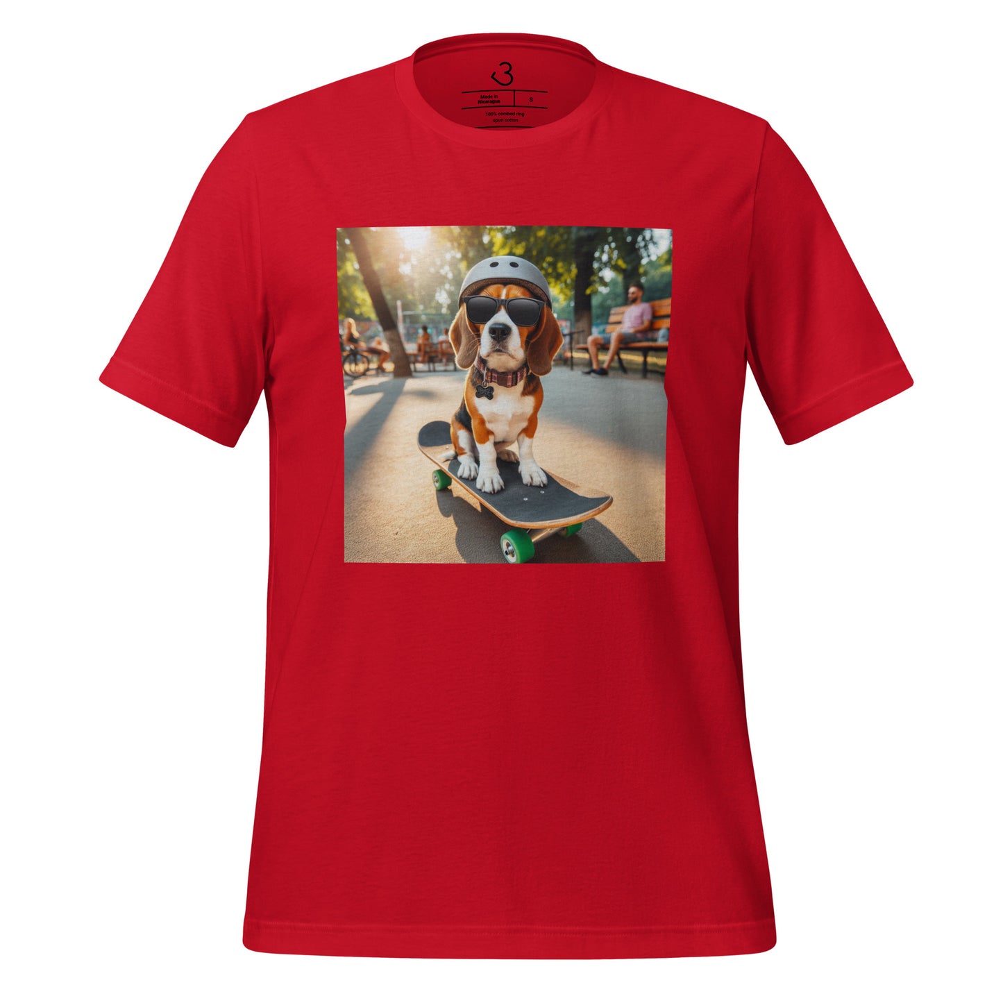 Camiseta beagle skateboard