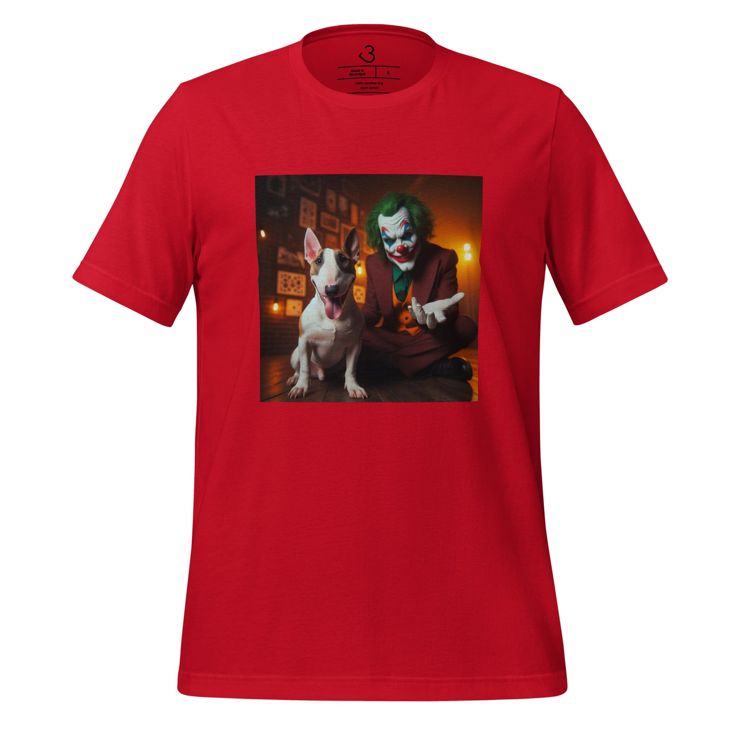 Camiseta bull terrier joker