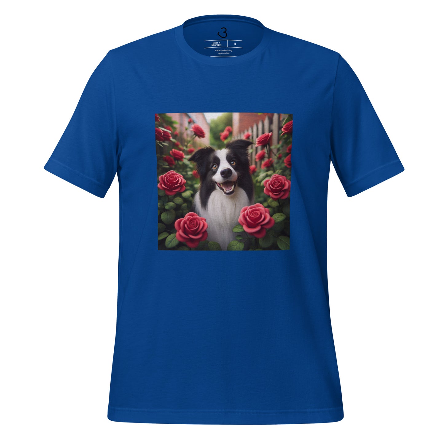 Camiseta collie rosas