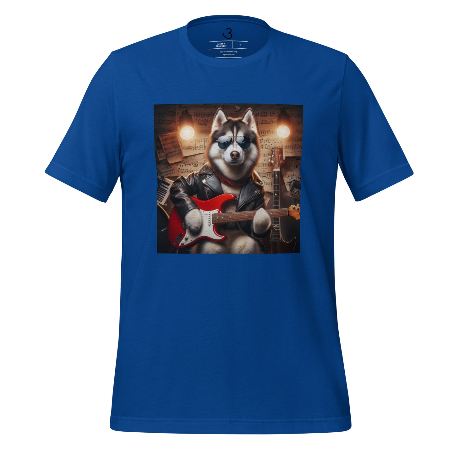 Camiseta husky guitarrista