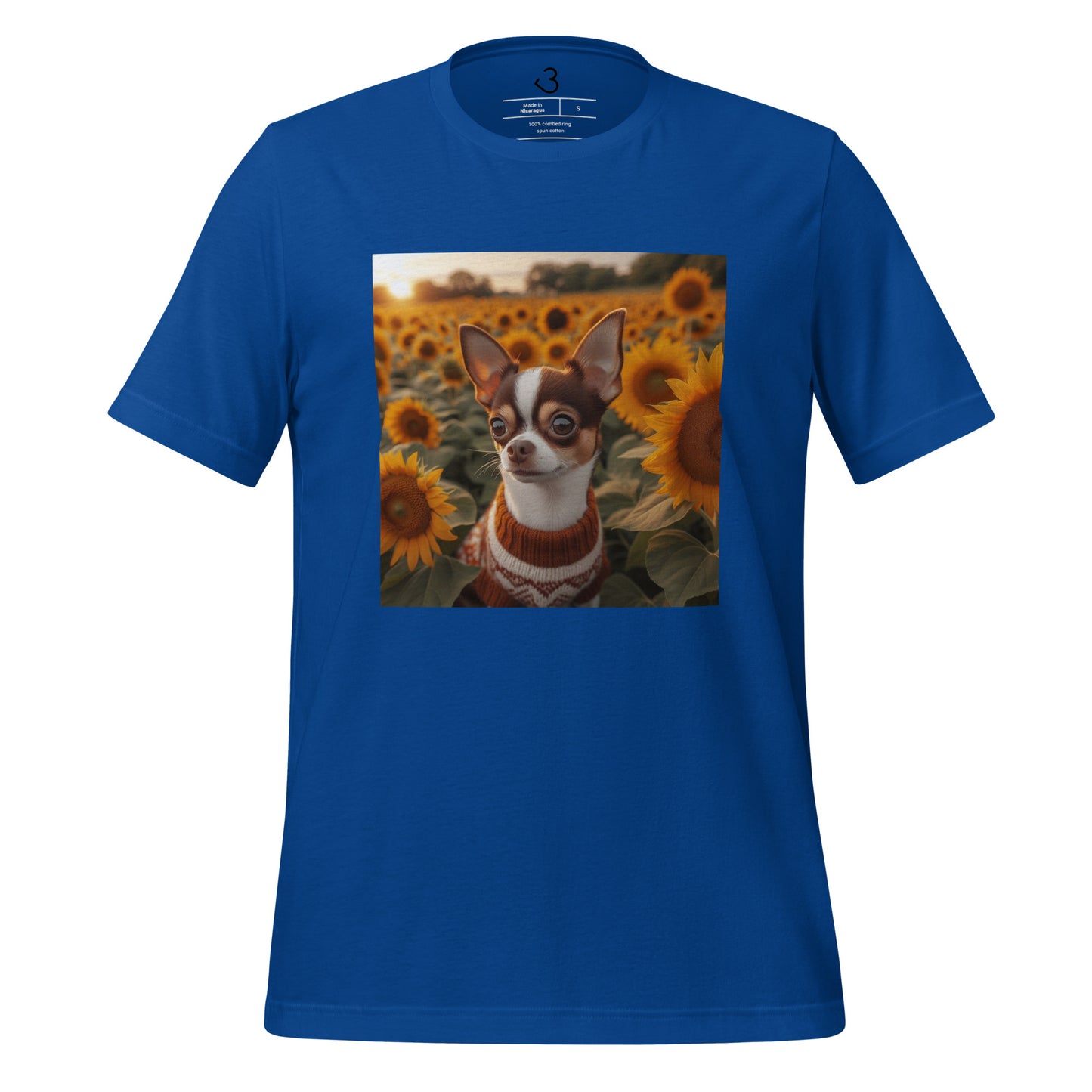 Camiseta chihuahua girasoles