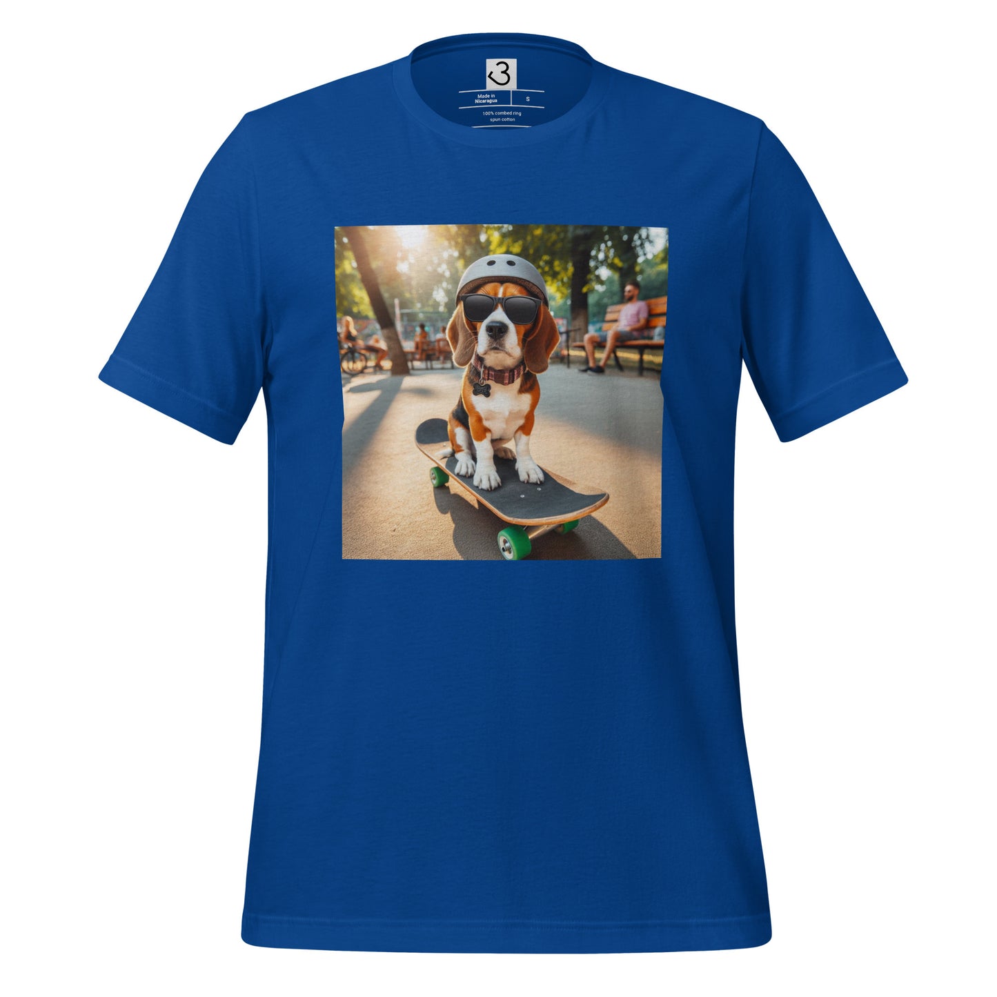 Camiseta beagle skateboard