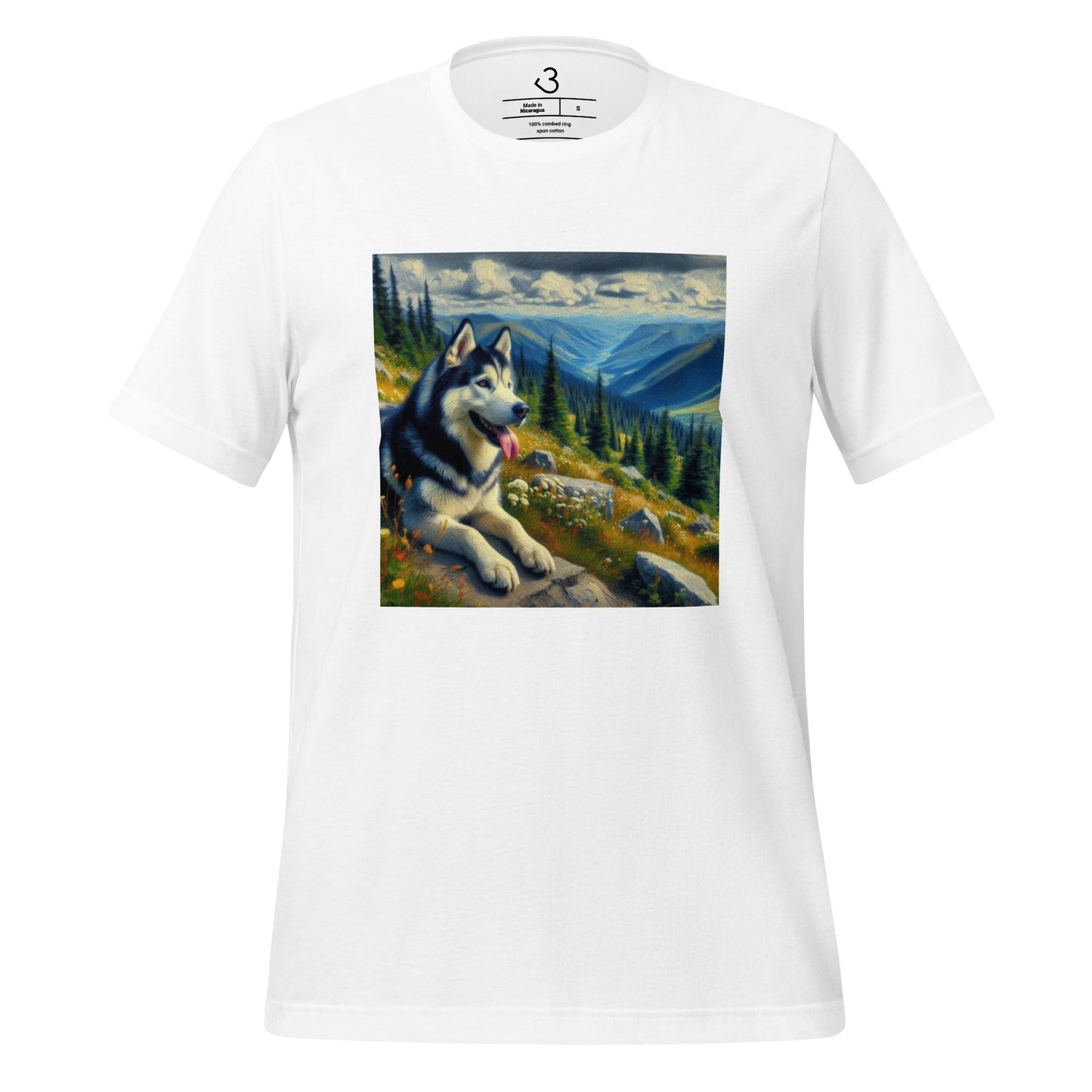 Camiseta husky mountains