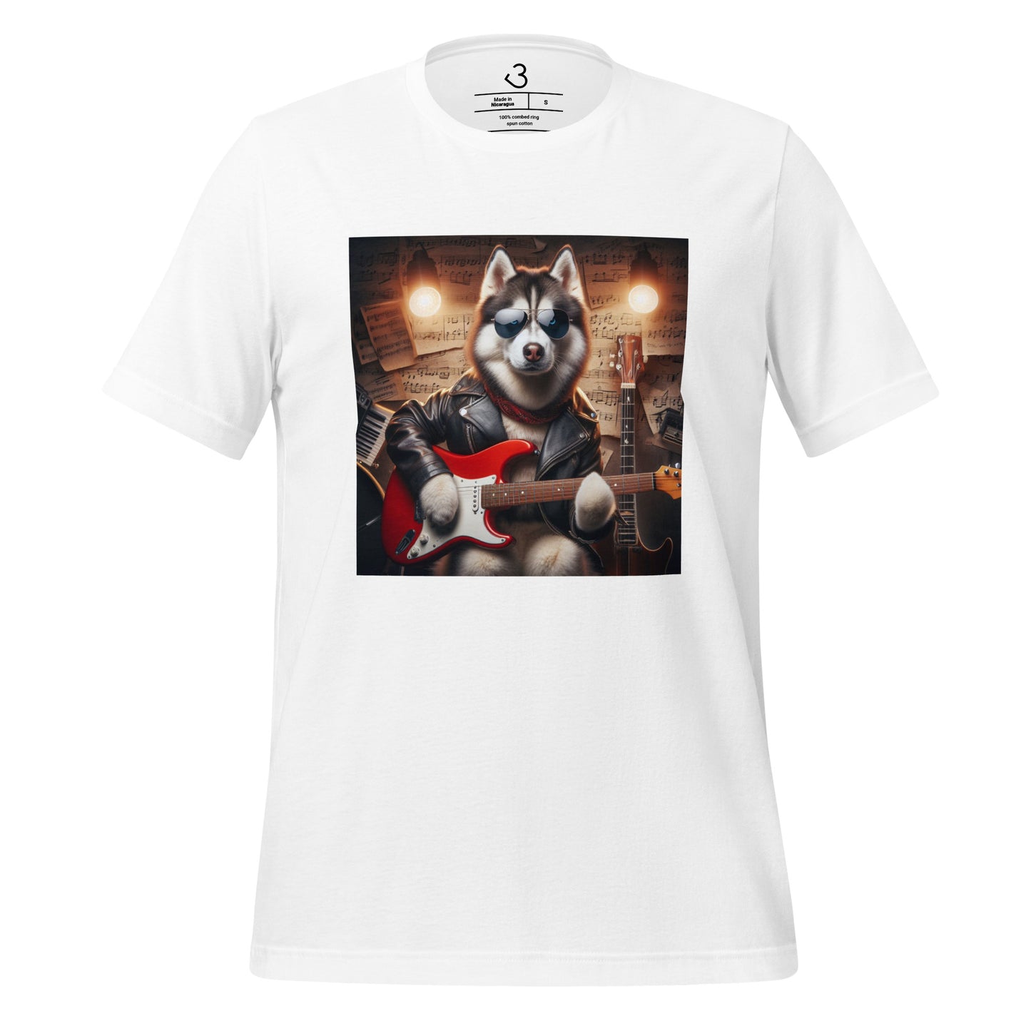 Camiseta husky guitarrista