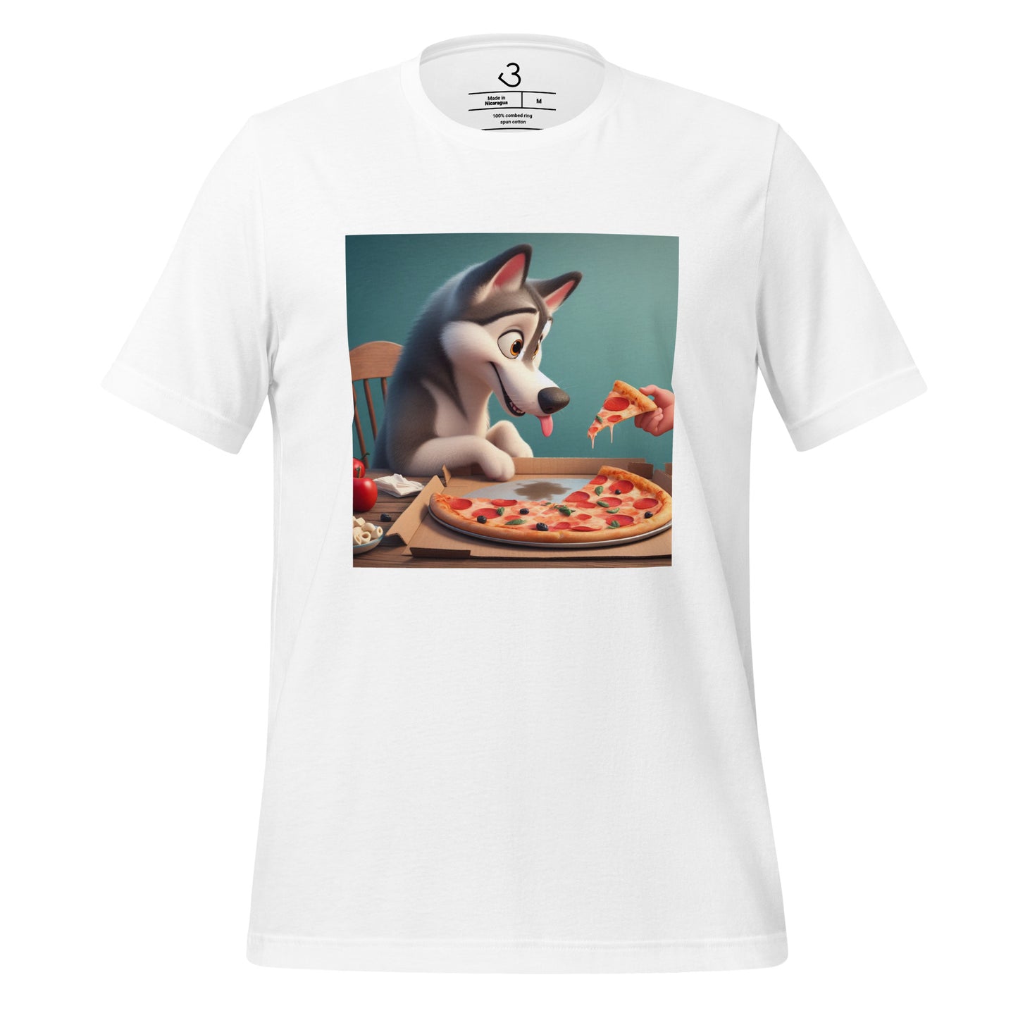 Camiseta husky pizza