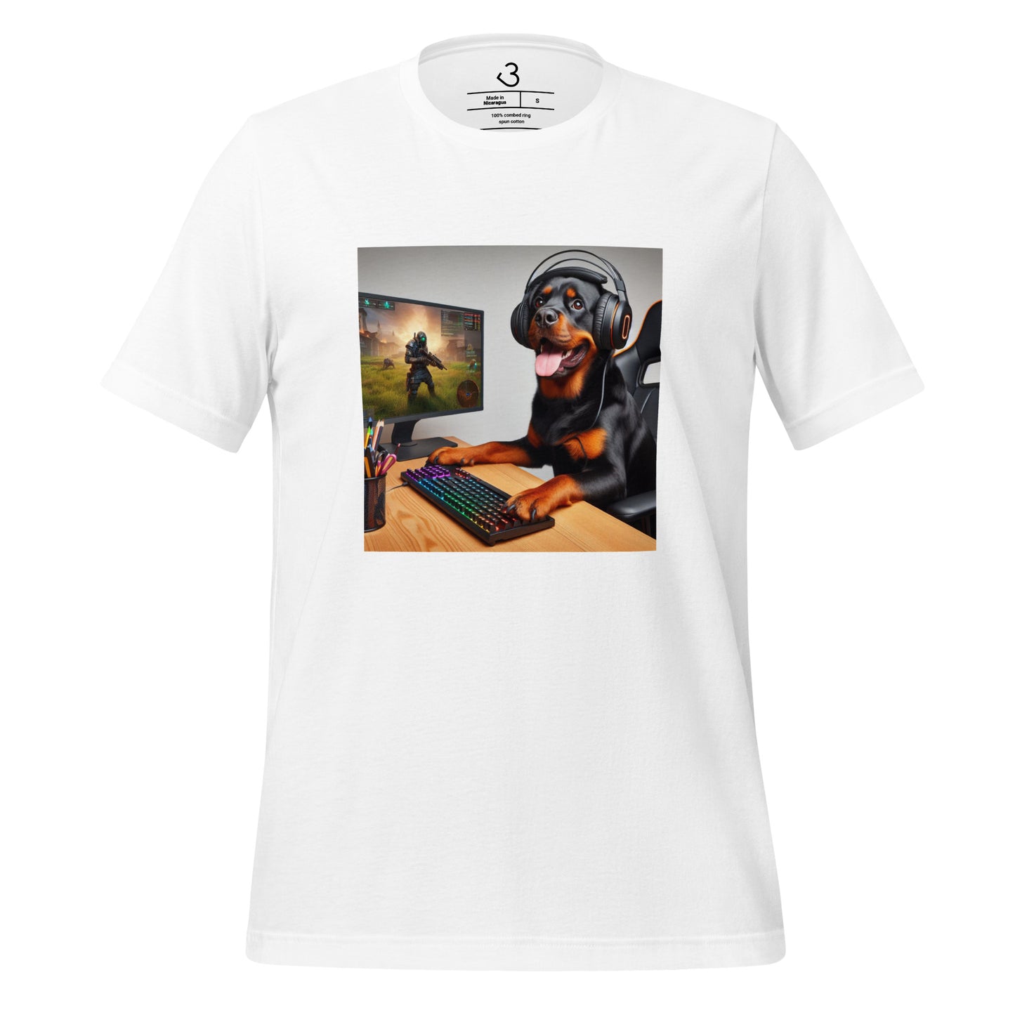 Camiseta rottweiler gamer