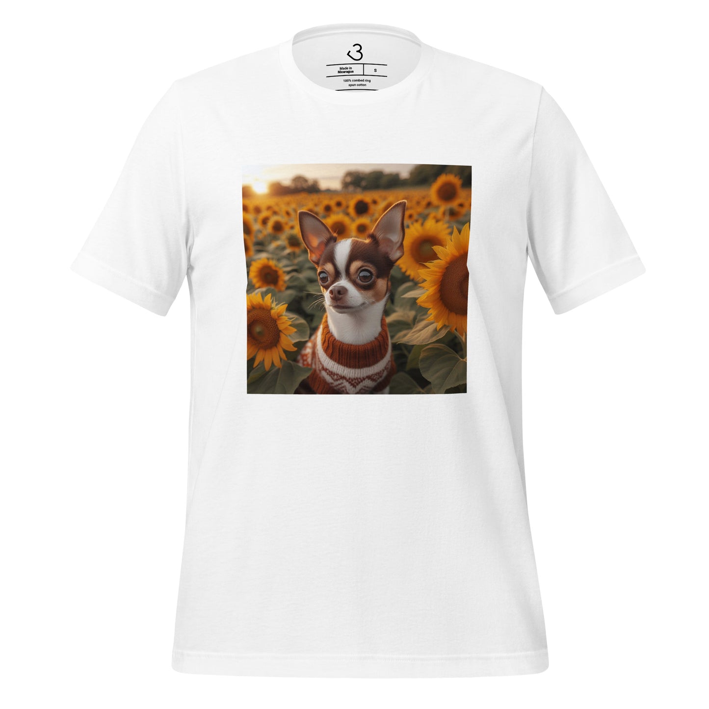 Camiseta chihuahua girasoles