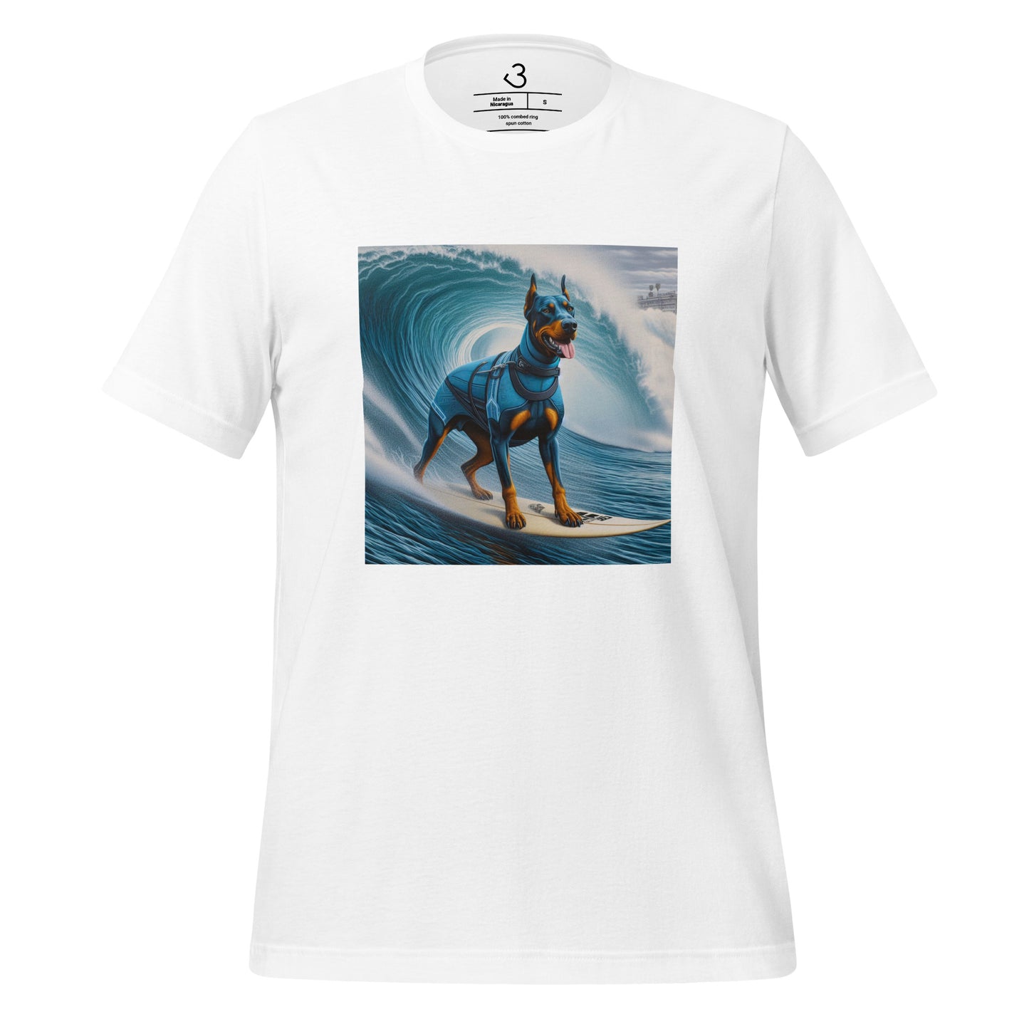 Camiseta Dóberman surfer