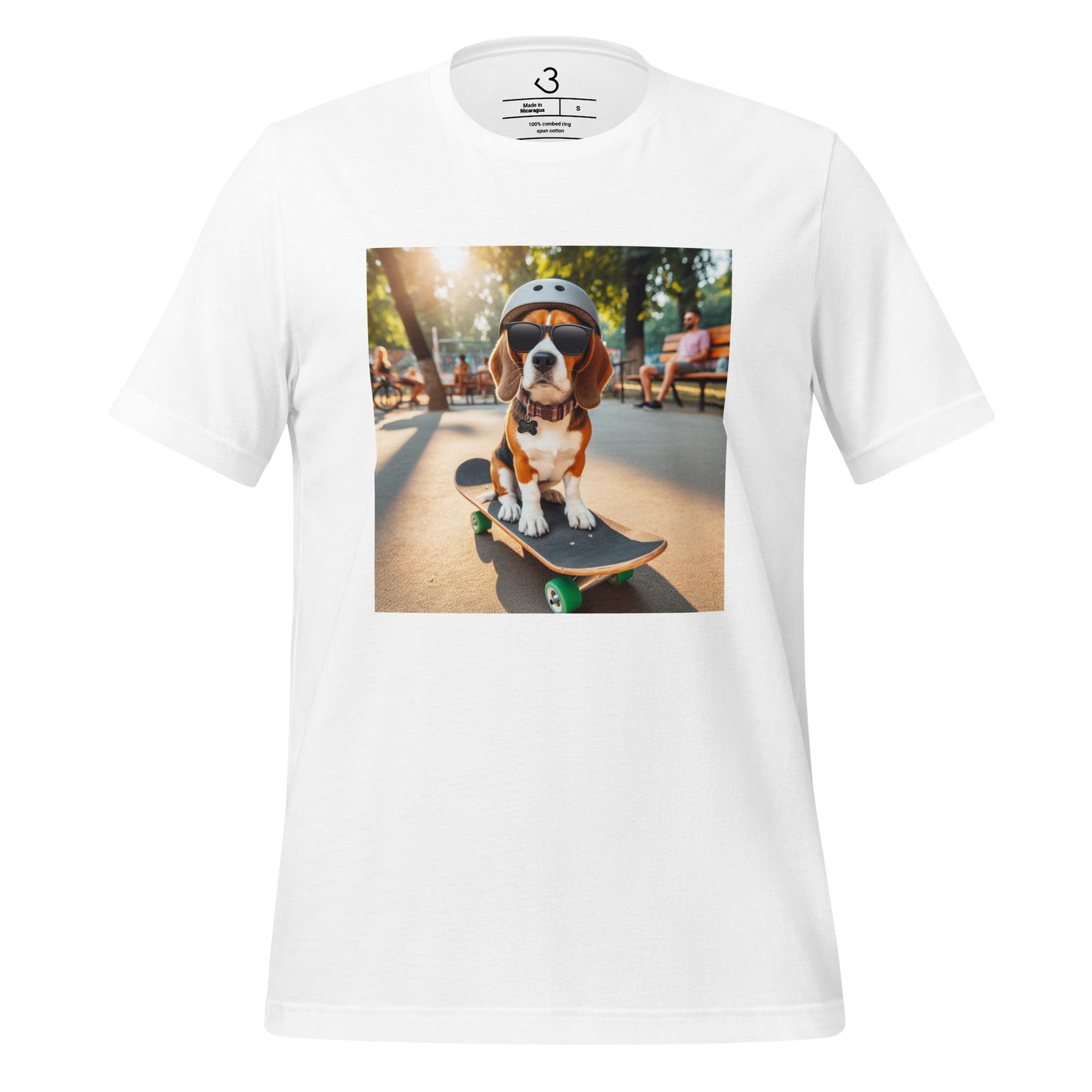 Camiseta beagle skateboard