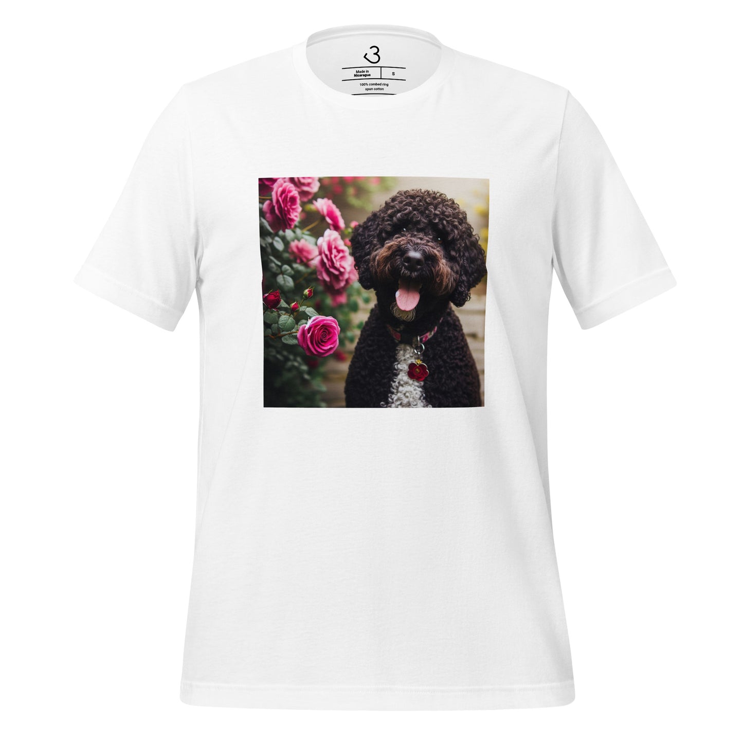 Camiseta water dog rosas