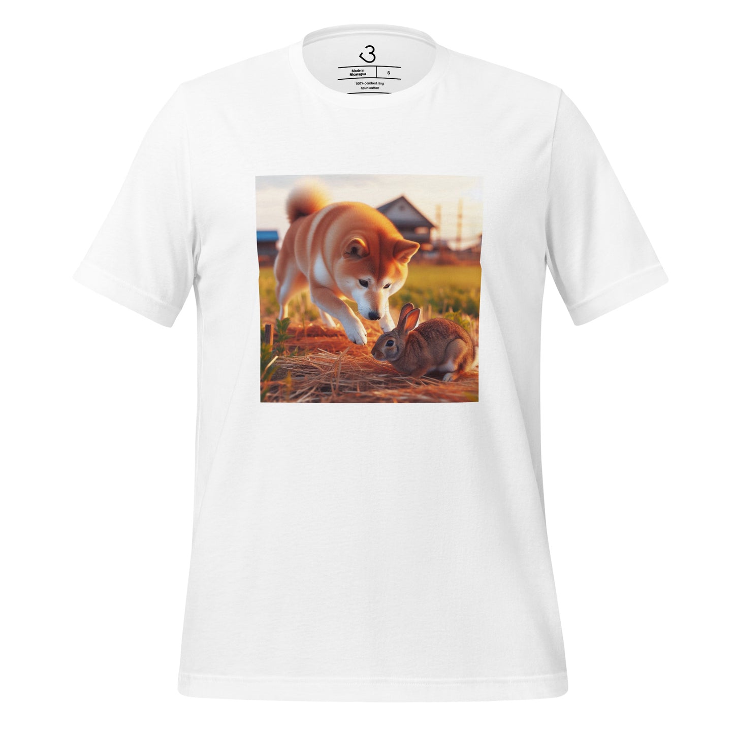 Camiseta shiba inu conejo