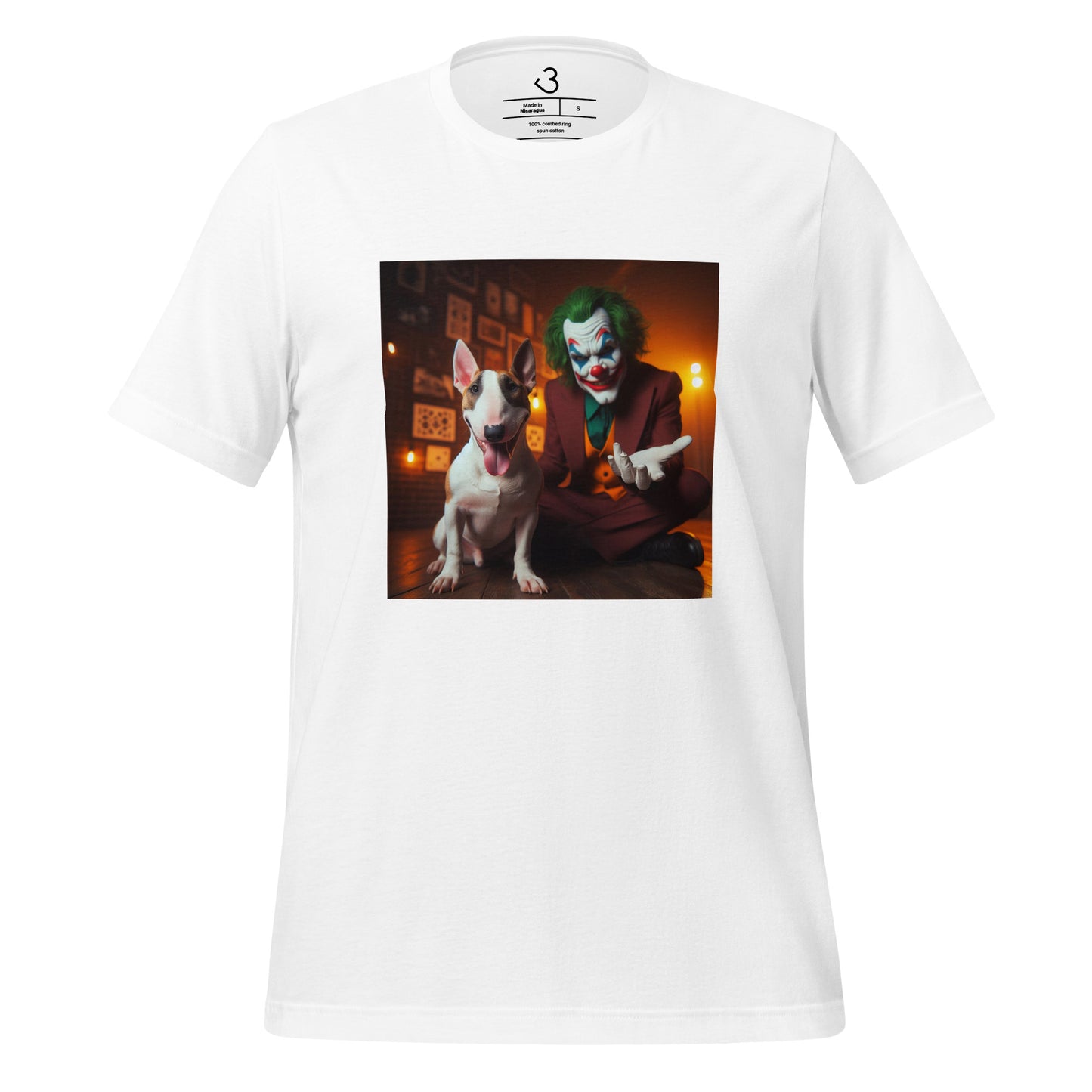 Camiseta bull terrier joker