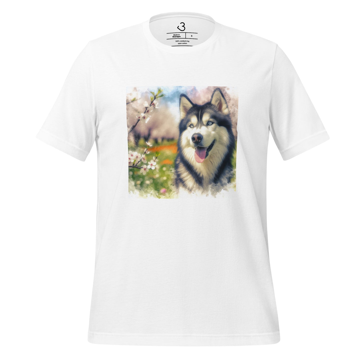 Camiseta husky primaveral