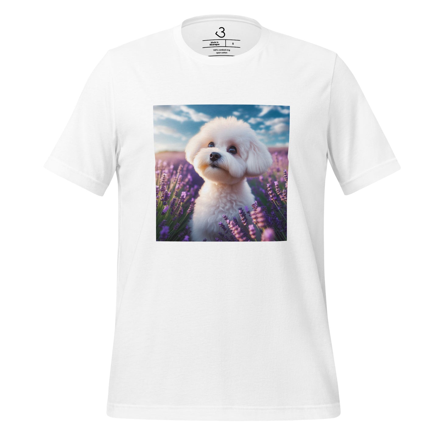 Camiseta bichón maltés lavanda