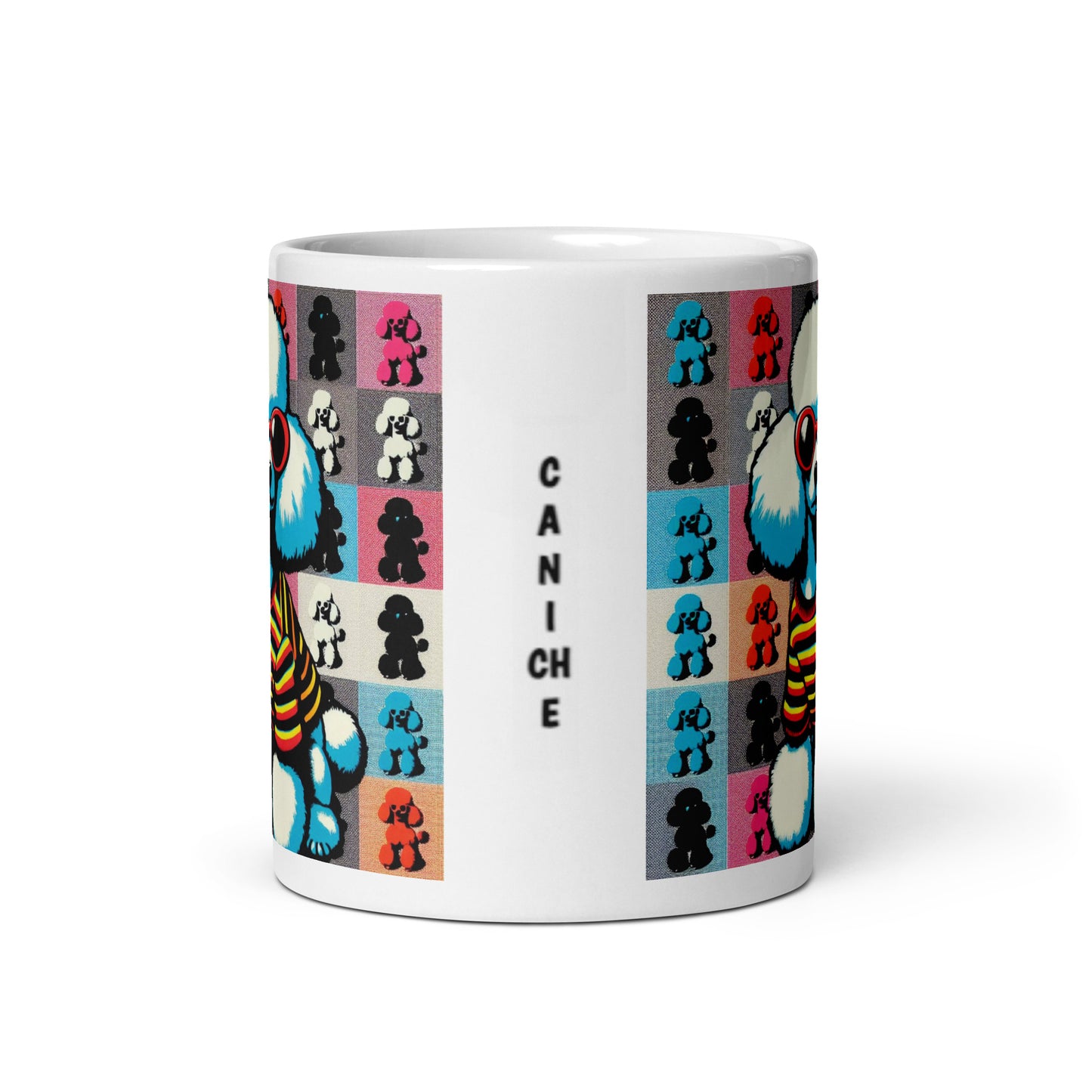 Taza caniche gafas