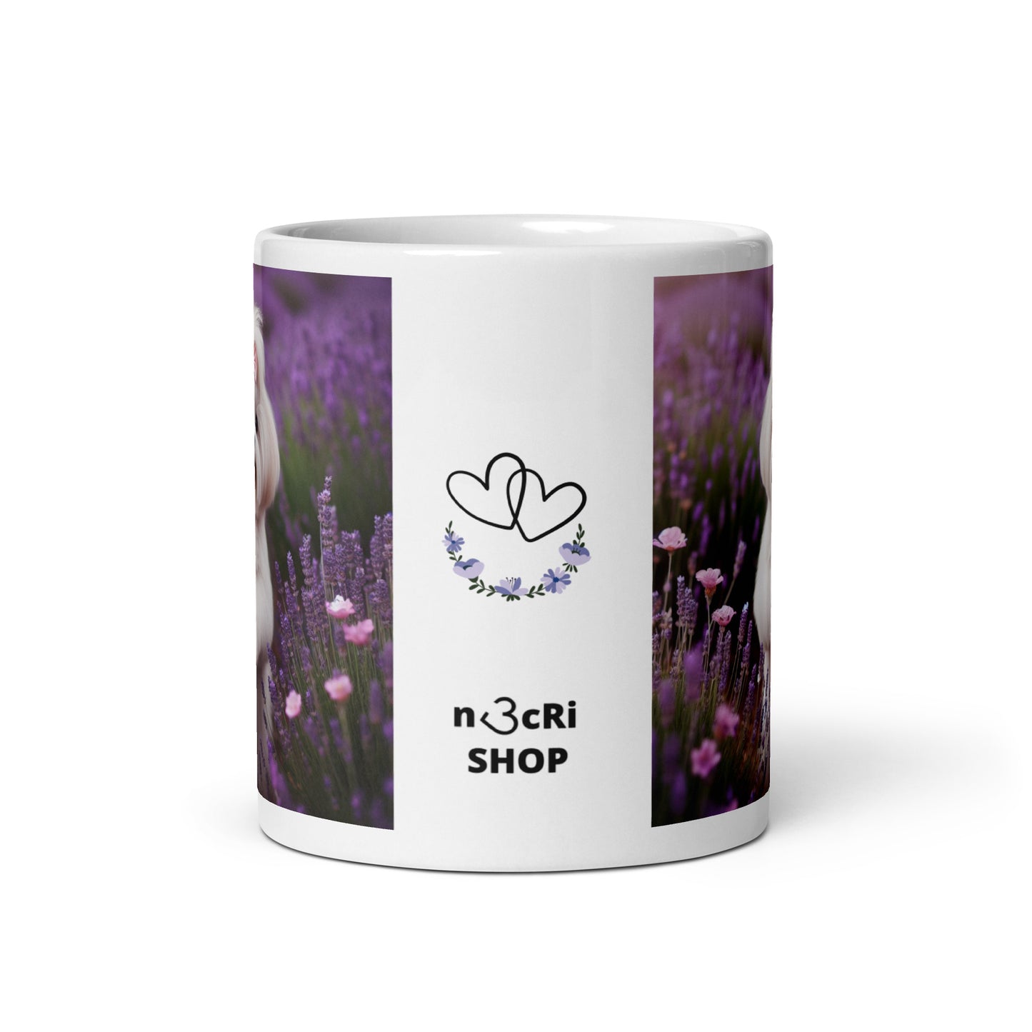 Taza bichón maltés lavanda