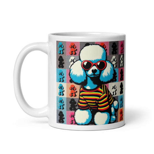 Taza caniche gafas