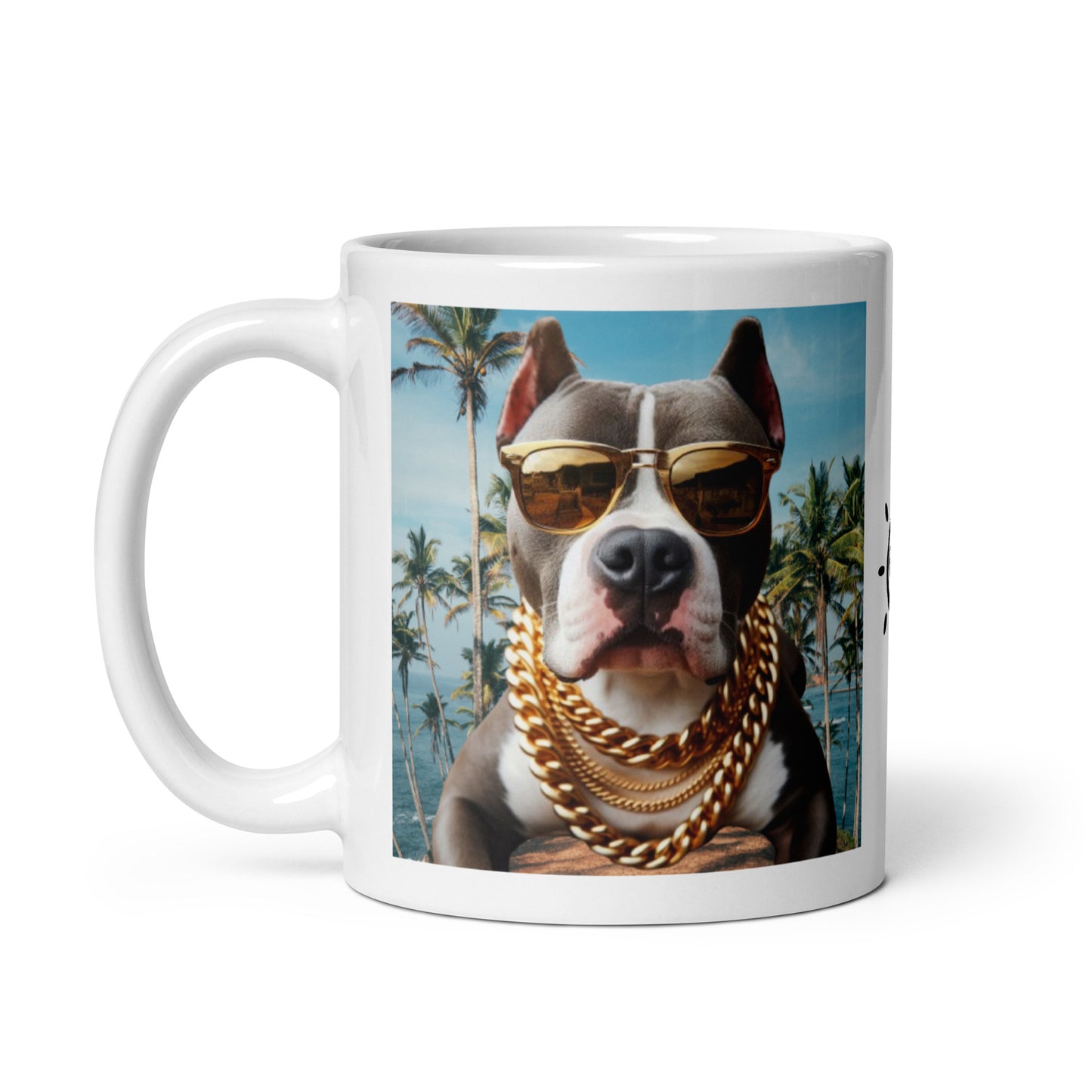 Taza pitbull cadena