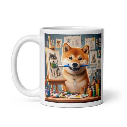 Taza shiba inu pintor