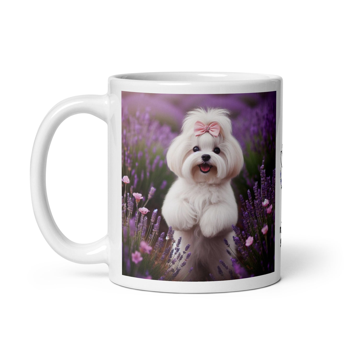 Taza bichón maltés lavanda