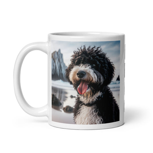 Taza water dog happy