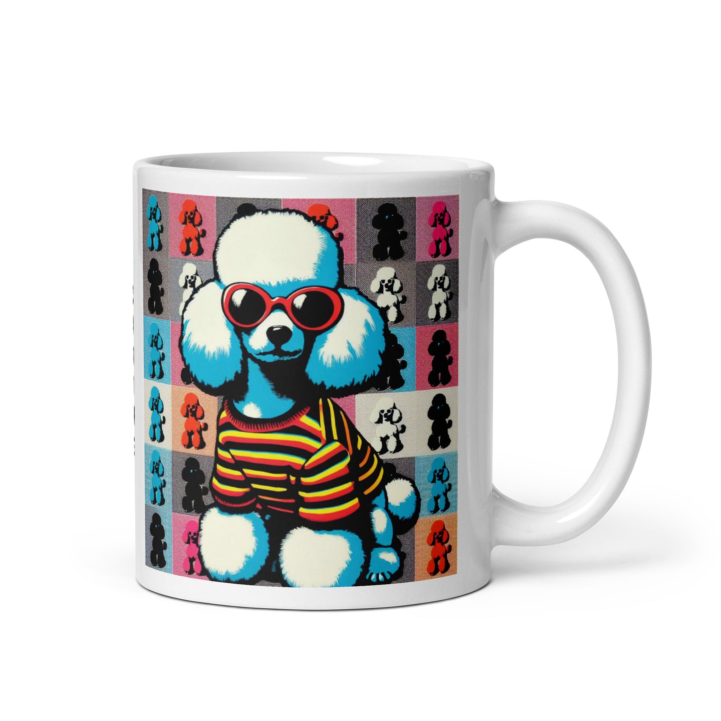 Taza caniche gafas