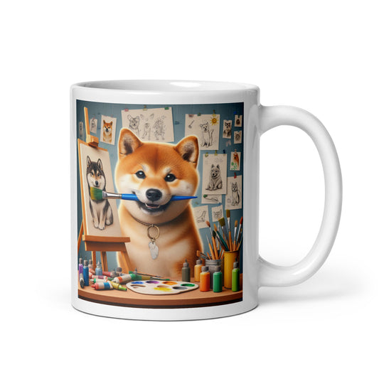 Taza shiba inu pintor